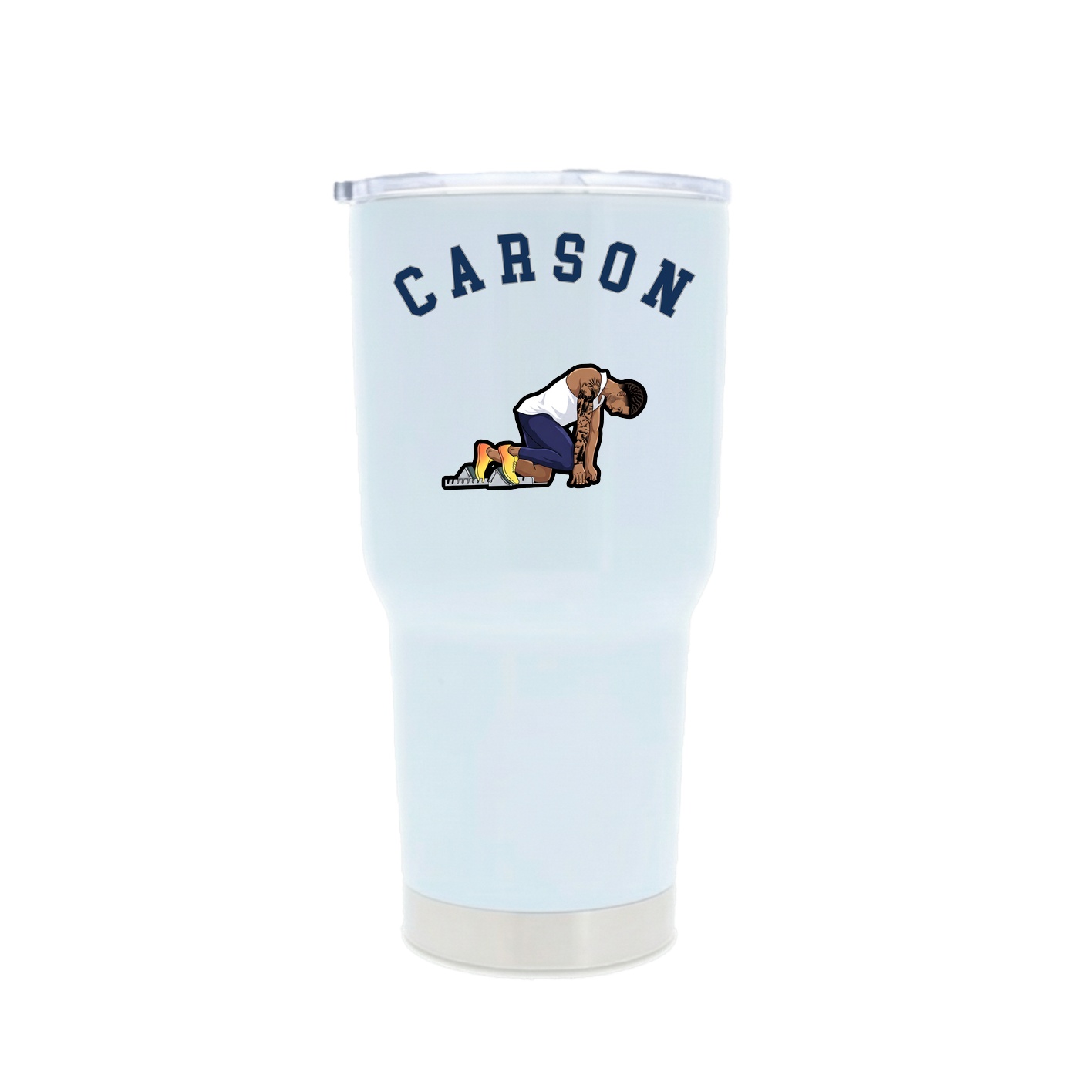 30oz Stainless Steel Tumbler — Shirsey Arch in White