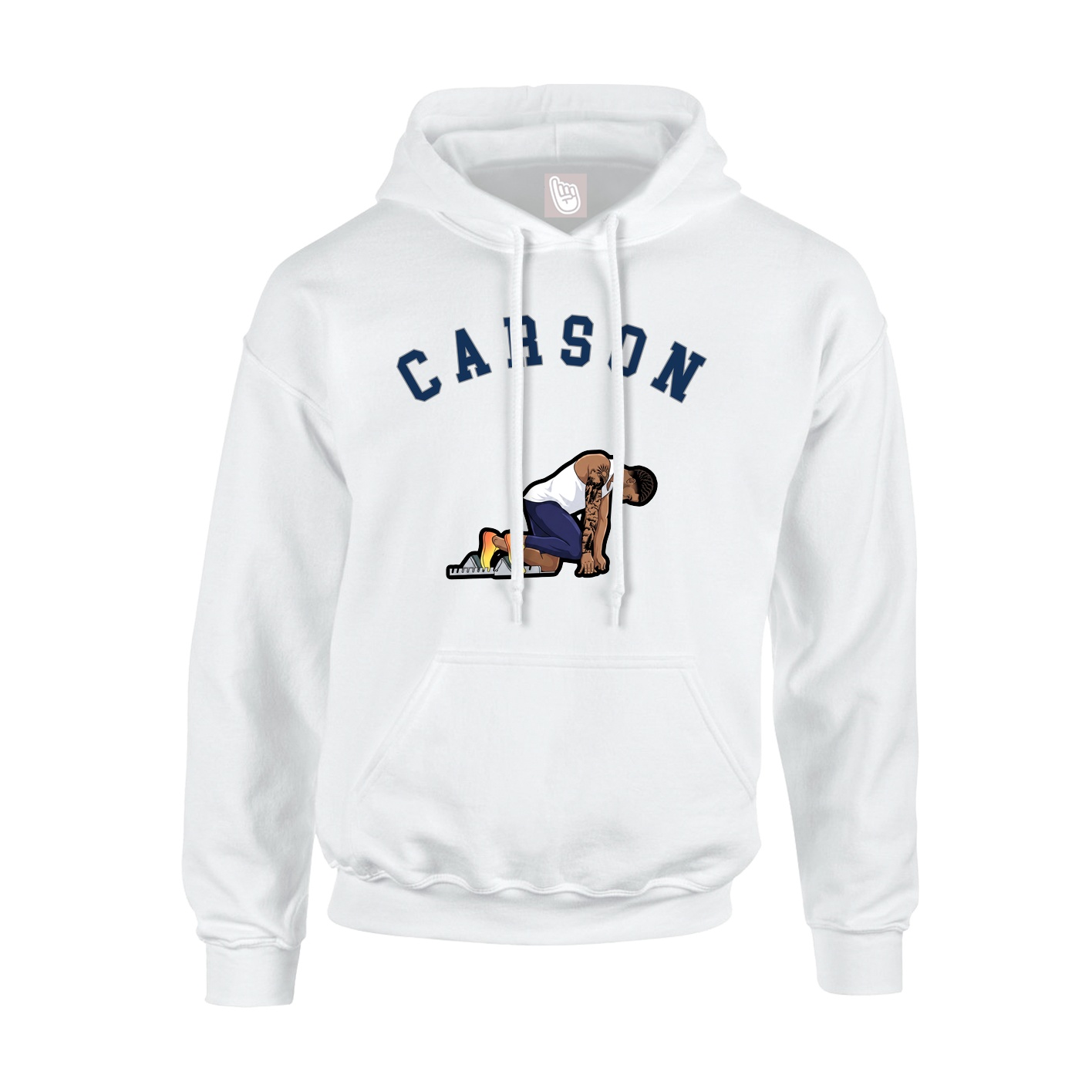 Youth Hoodie — Shirsey Arch in White