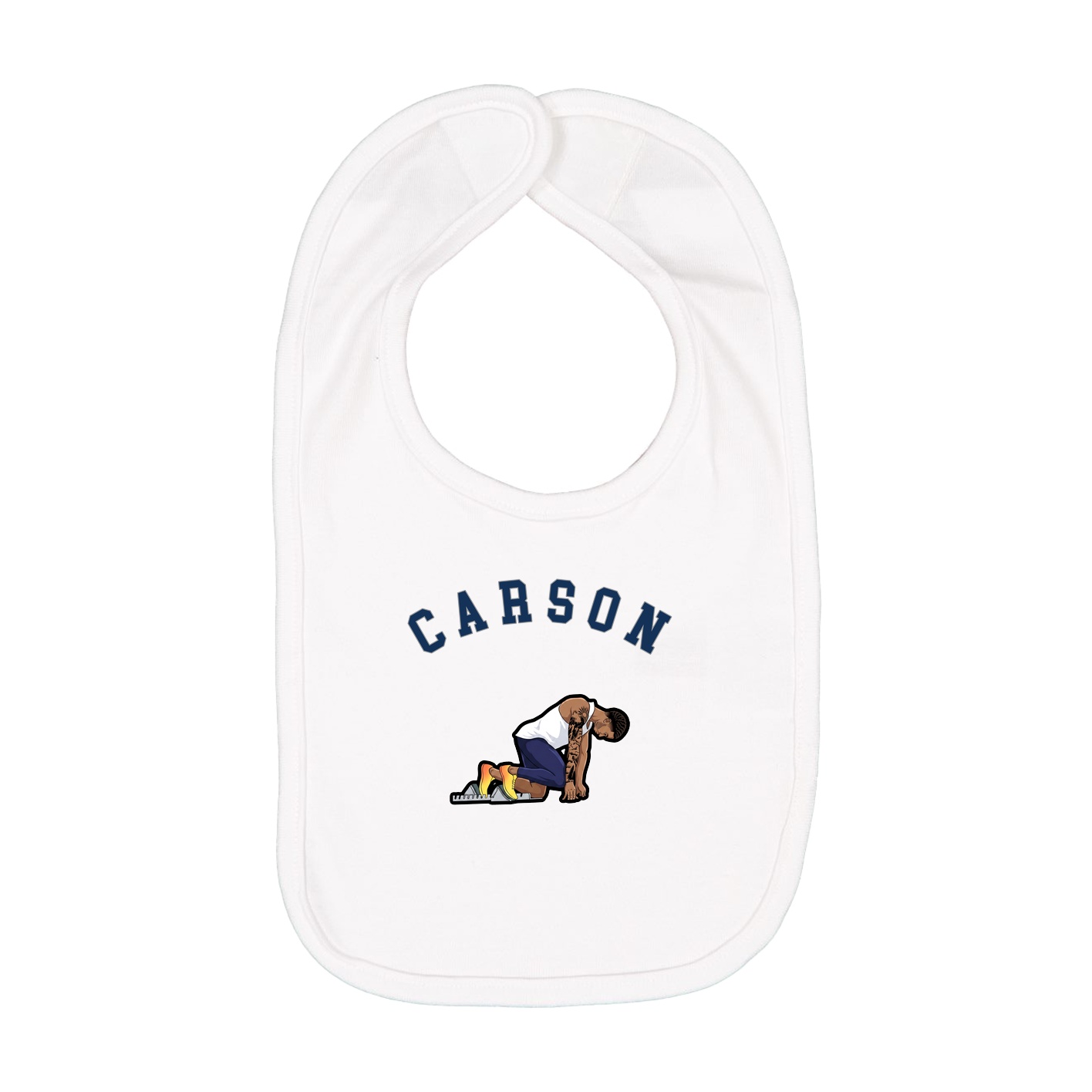 Infant Bib — Shirsey Arch in White