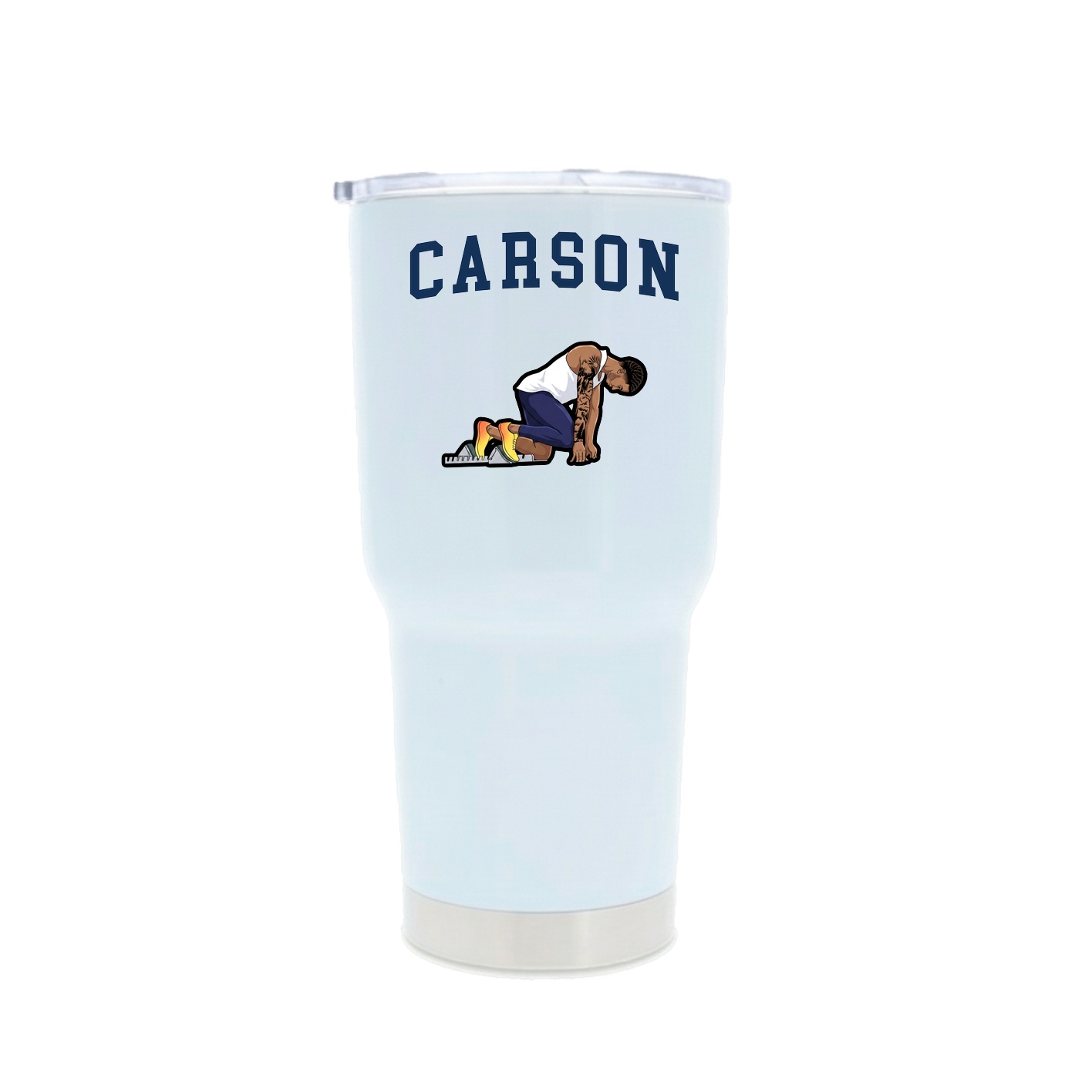 30oz Stainless Steel Tumbler — Shirsey in White