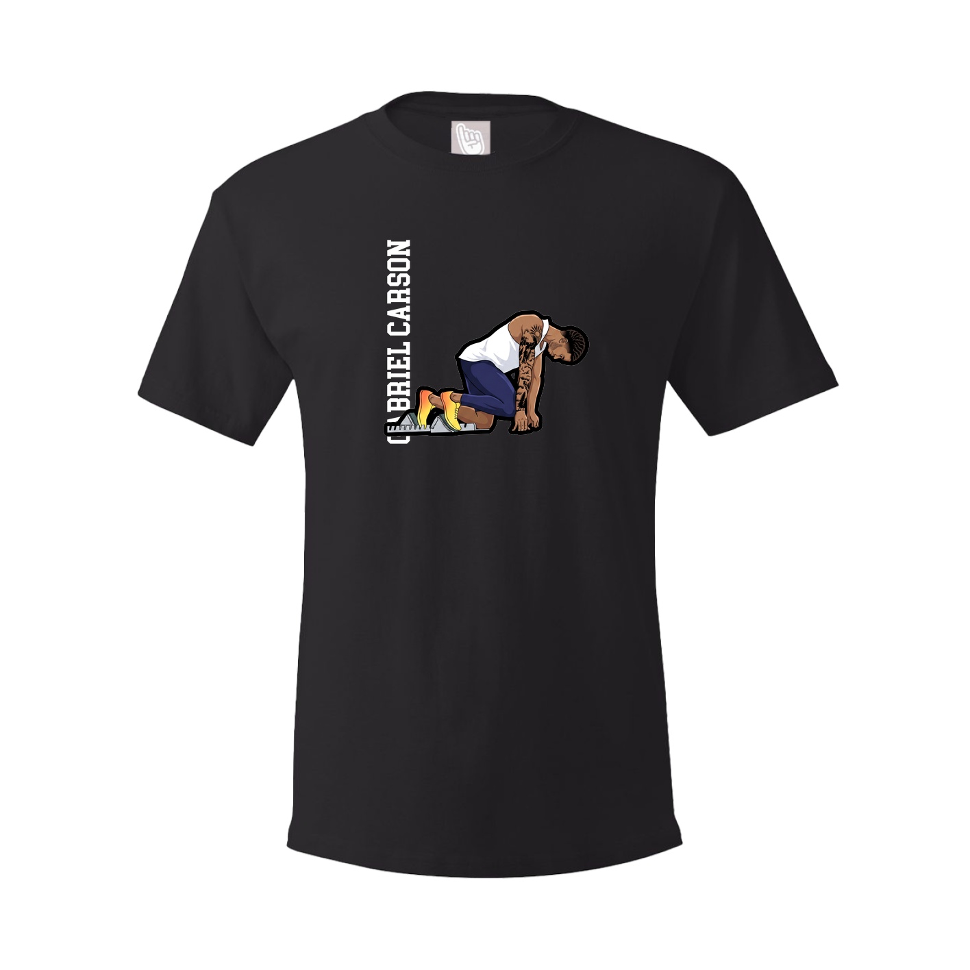 Youth Tee — Name Vertical in Black