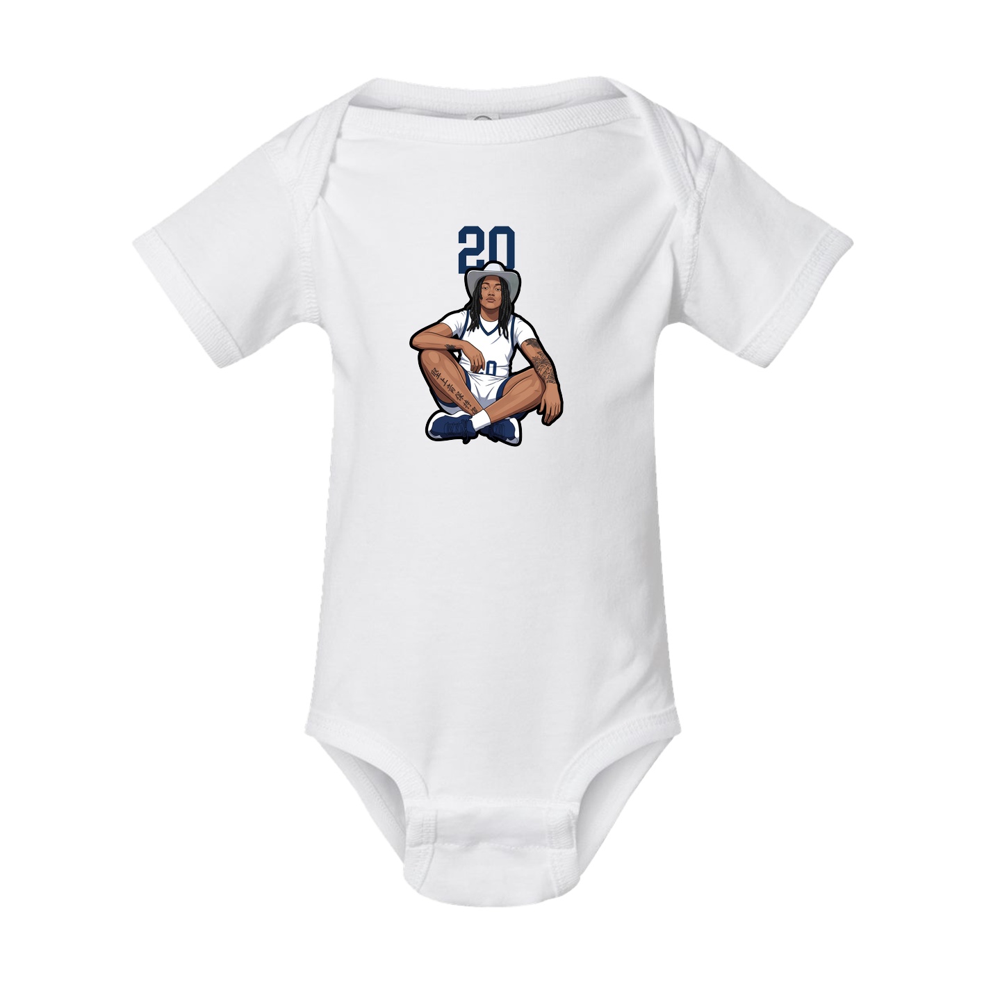 Baby Onesie — Number Top in White