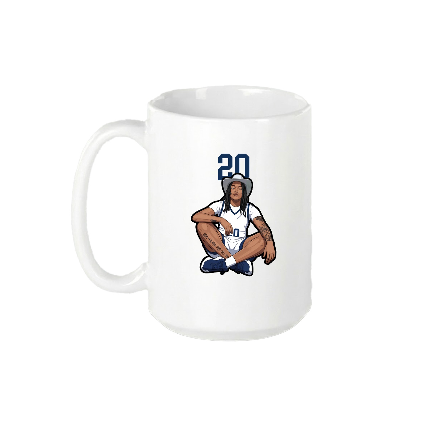 15oz Coffee Mug — Number Top in White