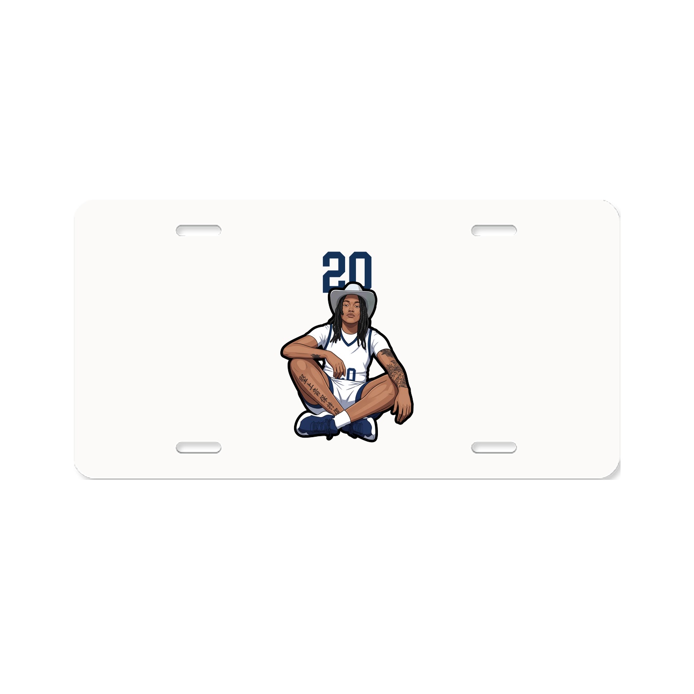 License Plate — Number Top in Classic