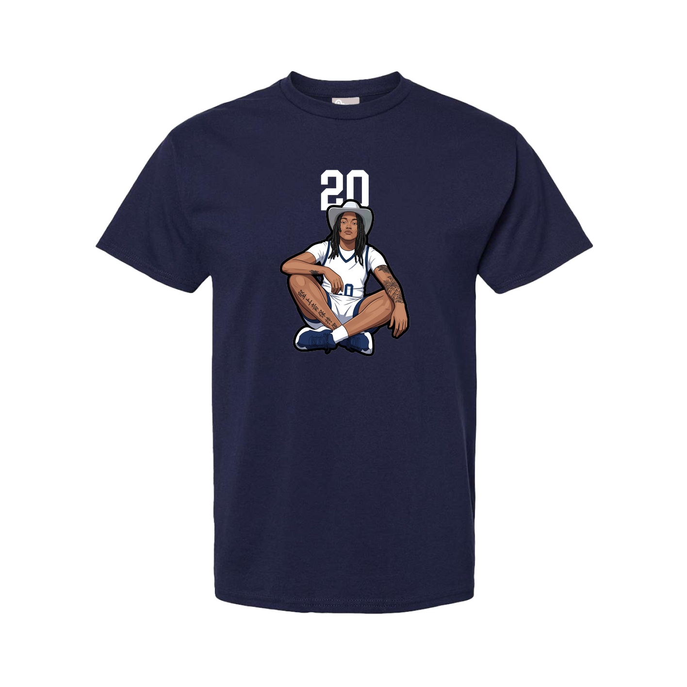 Youth Tee — Number Top in Navy