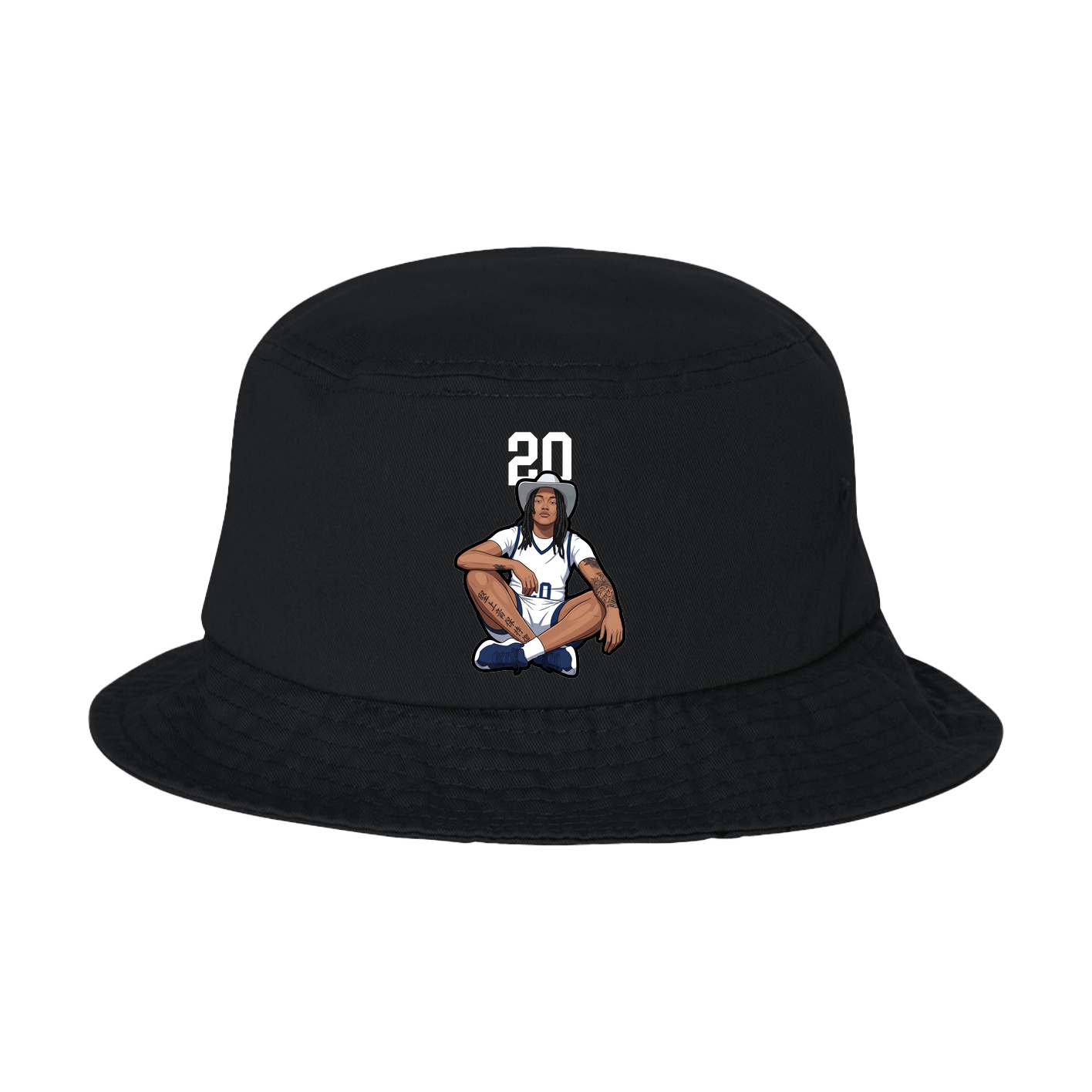 Bucket Cap — Number Top in Black