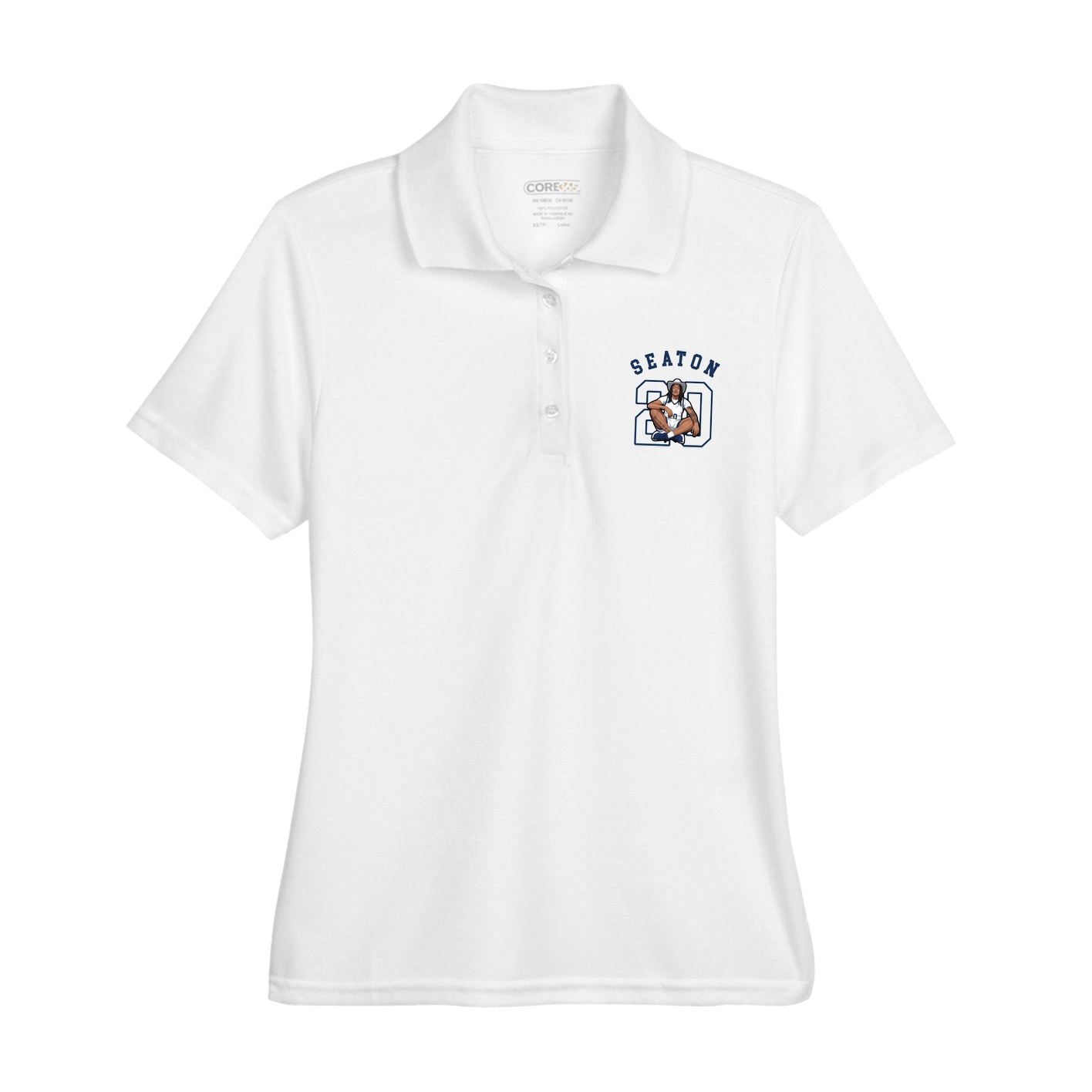 Womens Performance Polo — Shirsey Arch in White