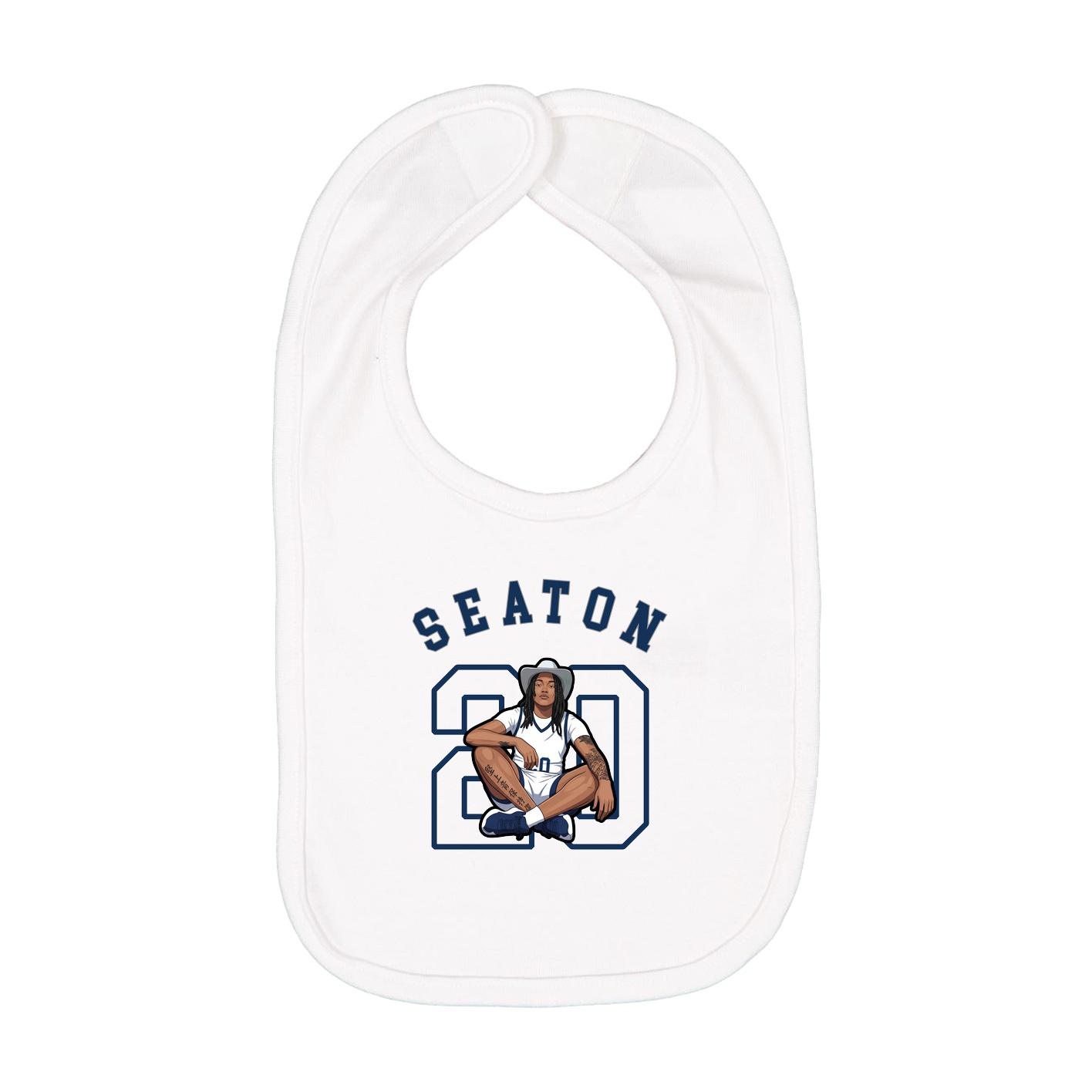 Infant Bib — Shirsey Arch in White