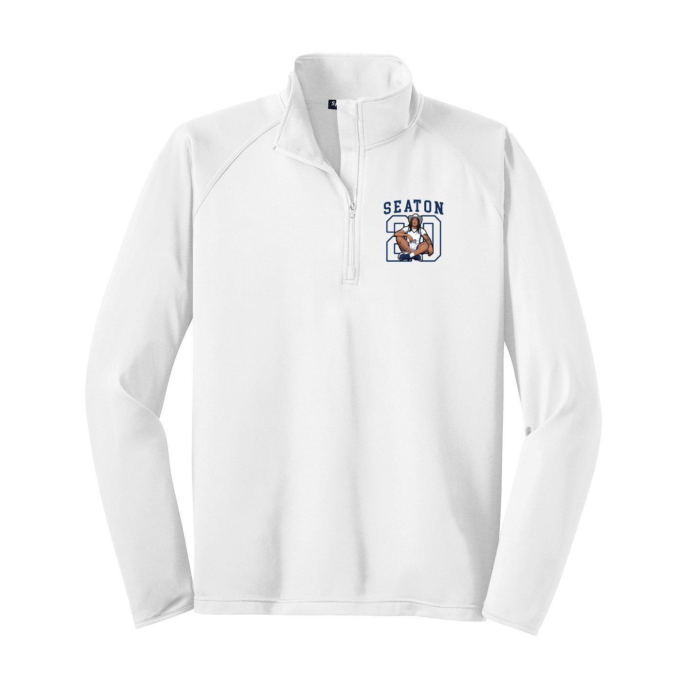 Q-Zip Pullover — Shirsey in White