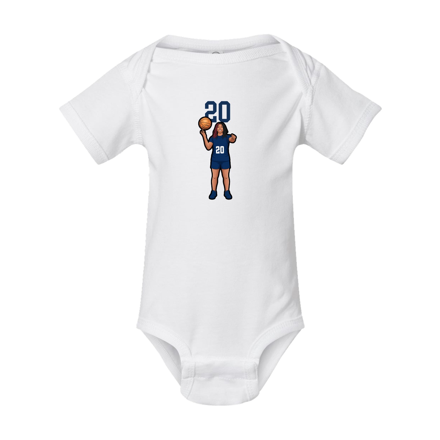 Baby Onesie — Number Top in White