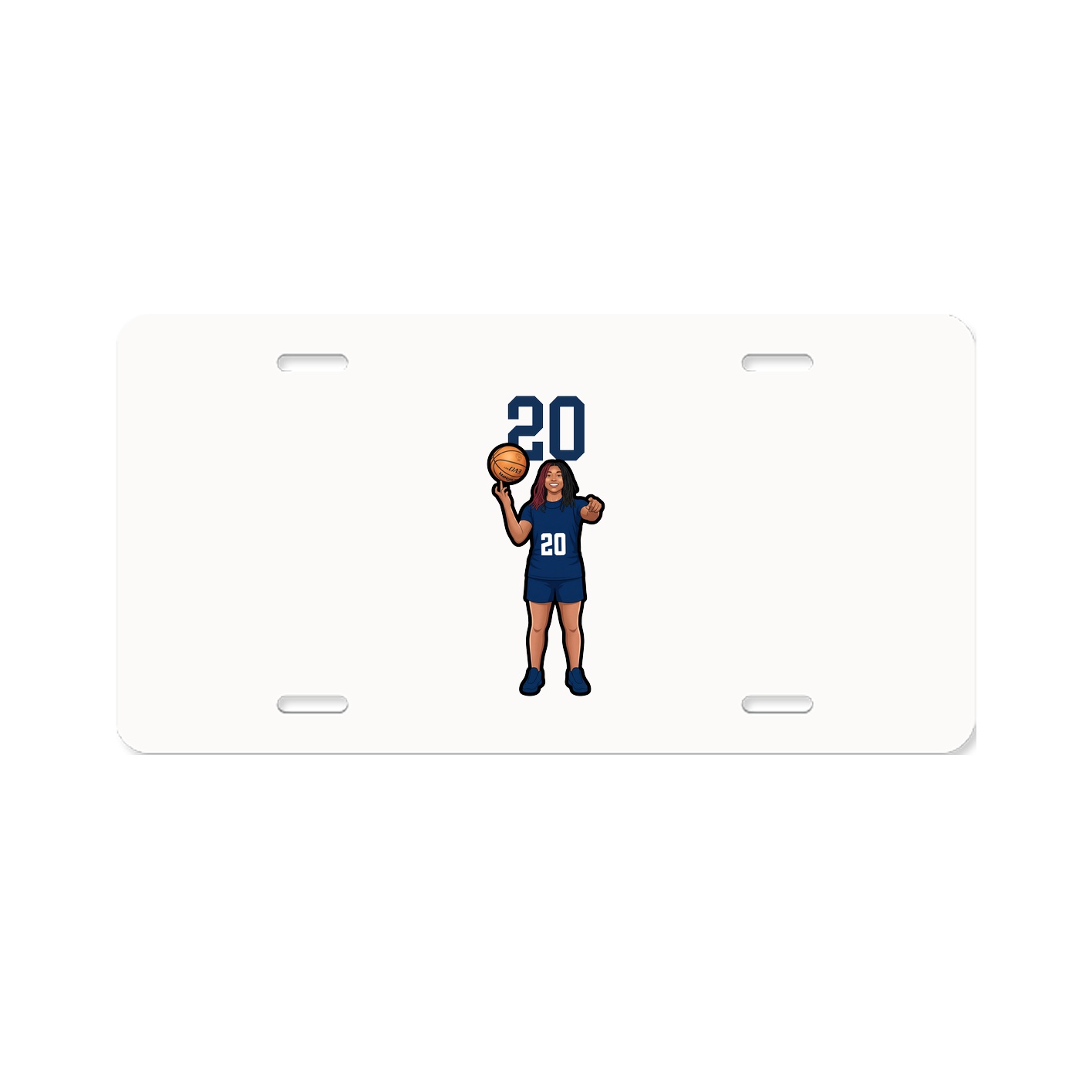 License Plate — Number Top in Classic