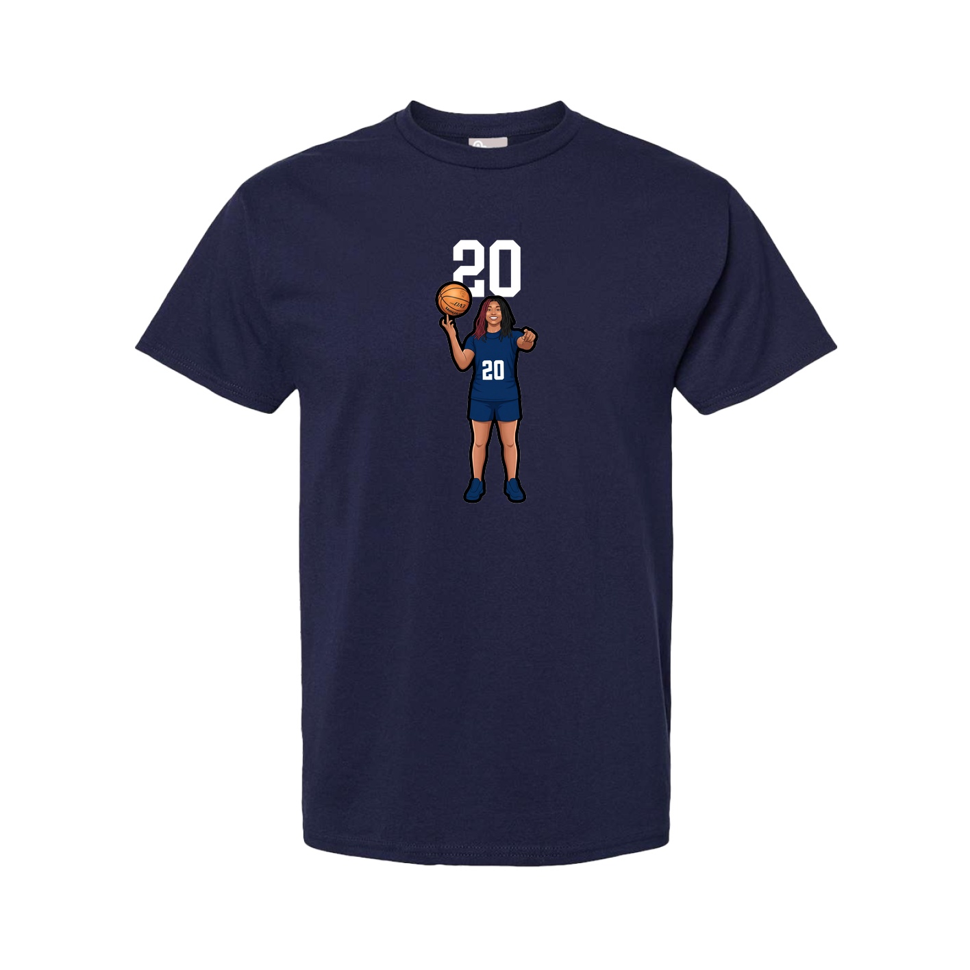 Tee — Number Top in Navy