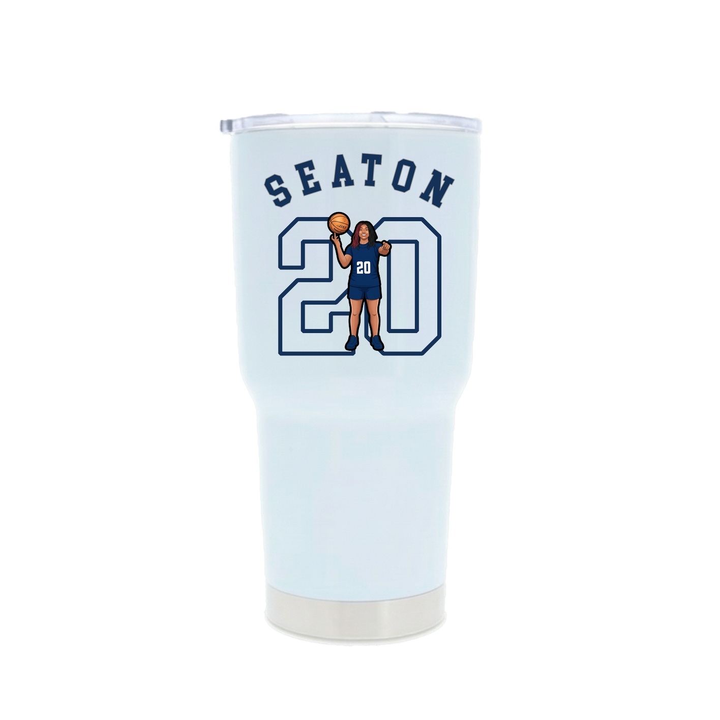 30oz Stainless Steel Tumbler — Shirsey Arch in White
