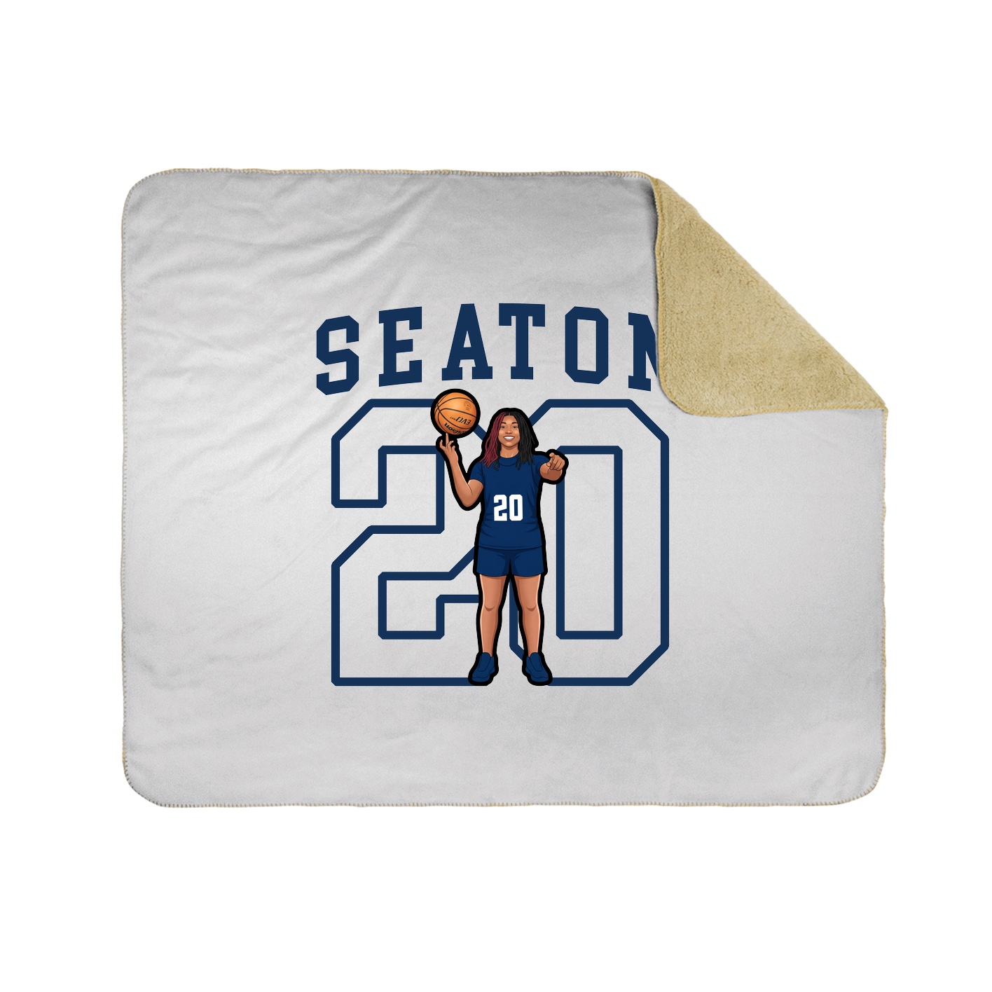 Throw Blanket — Shirsey in White