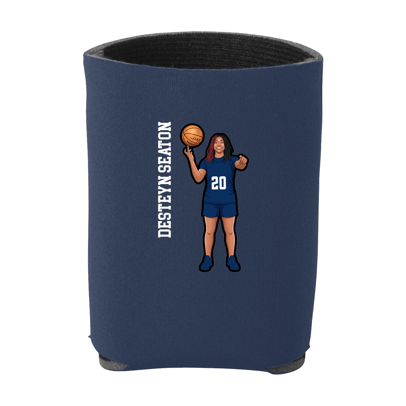 Can Holder — Name Vertical in Navy