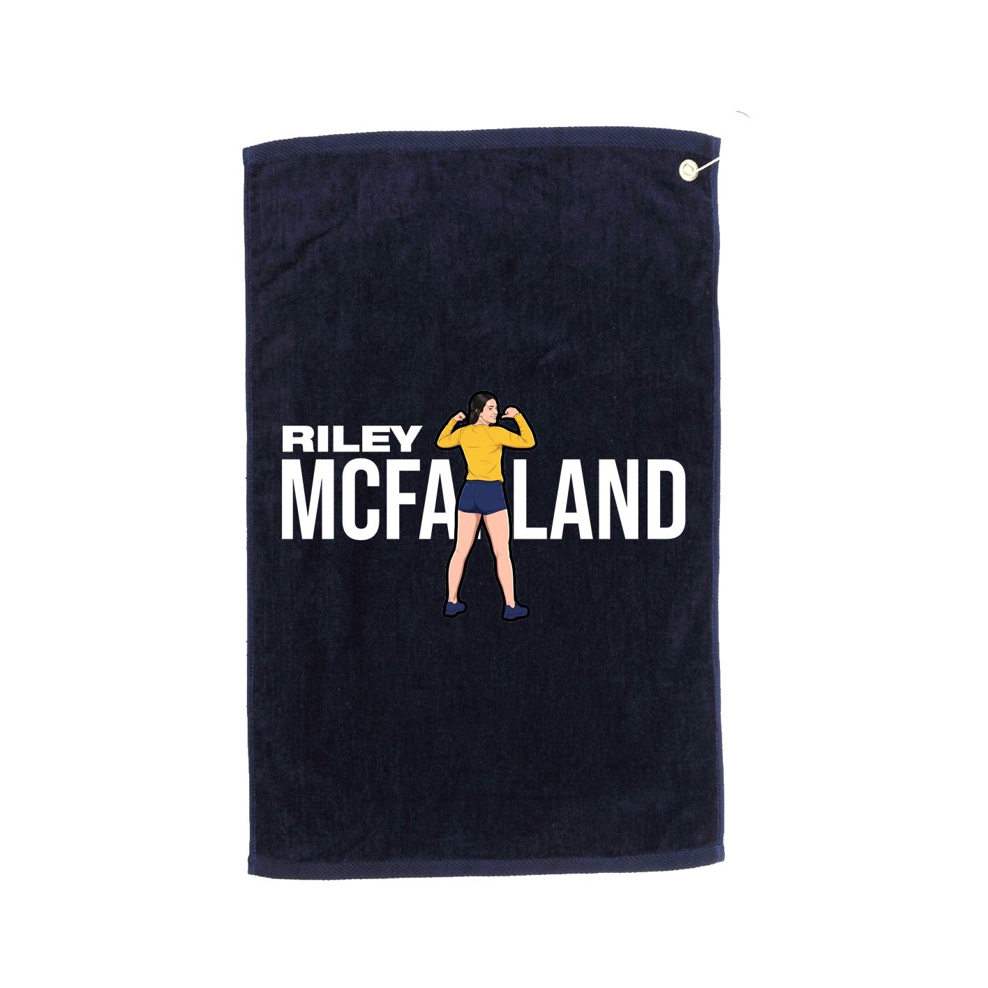 Golf Towel — Player Name in Navy