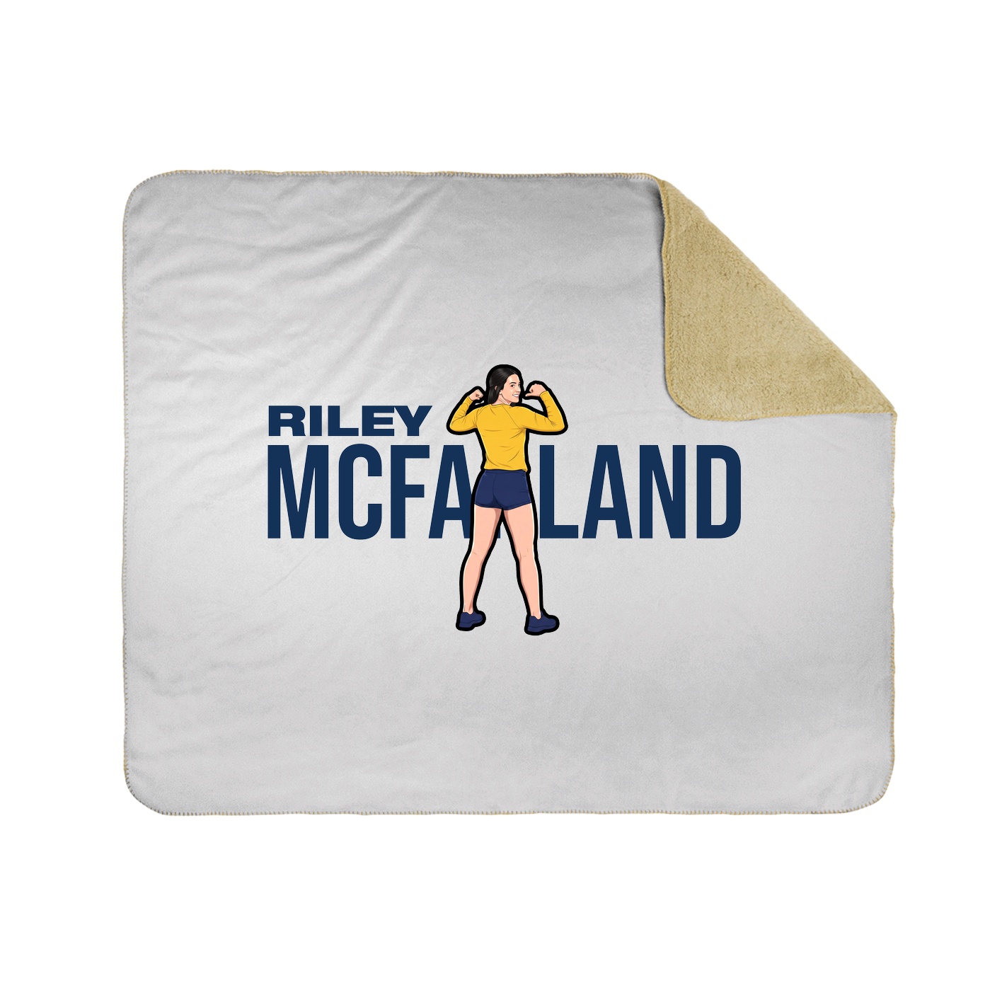 Throw Blanket — Player Name in White