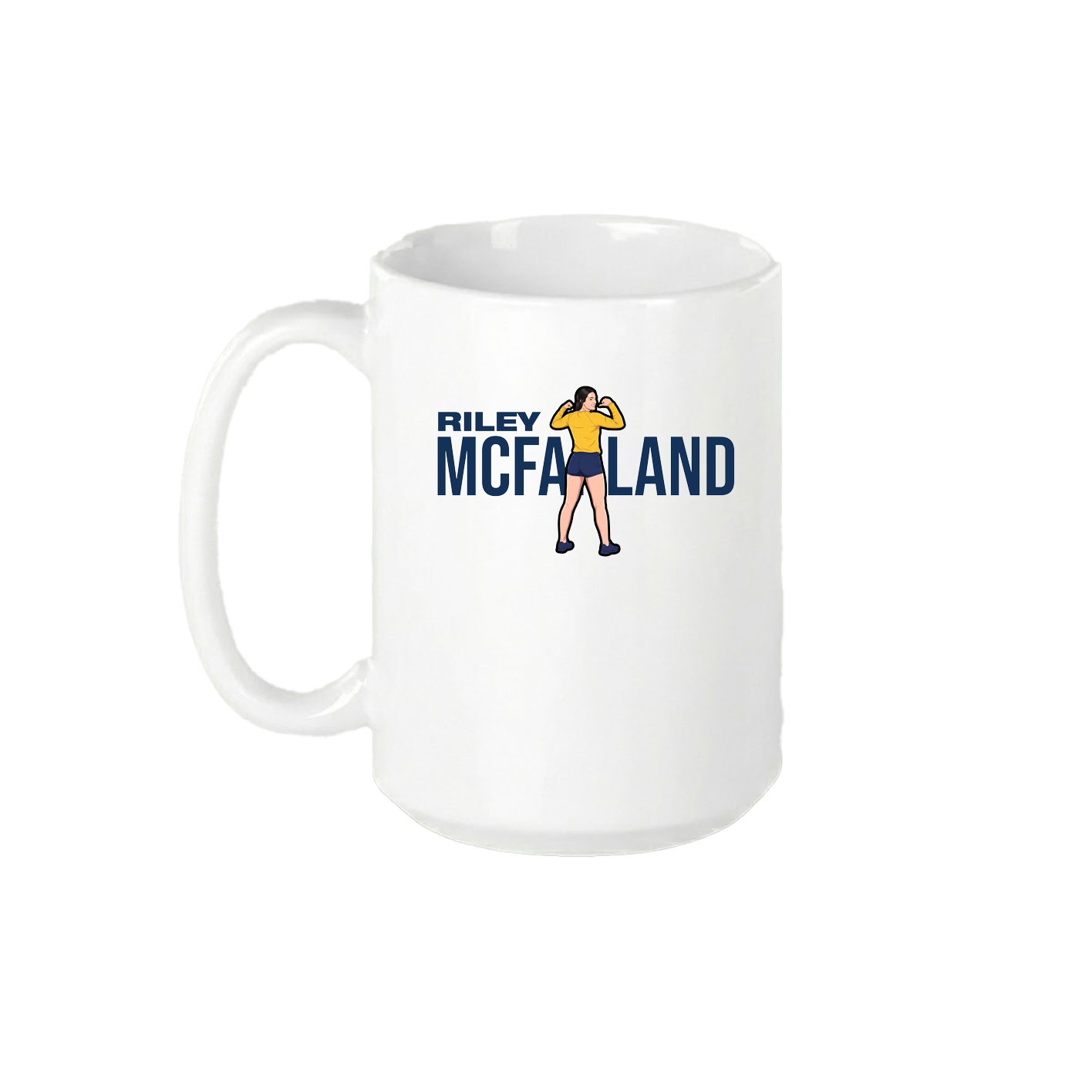 15oz Coffee Mug — Player Name in White