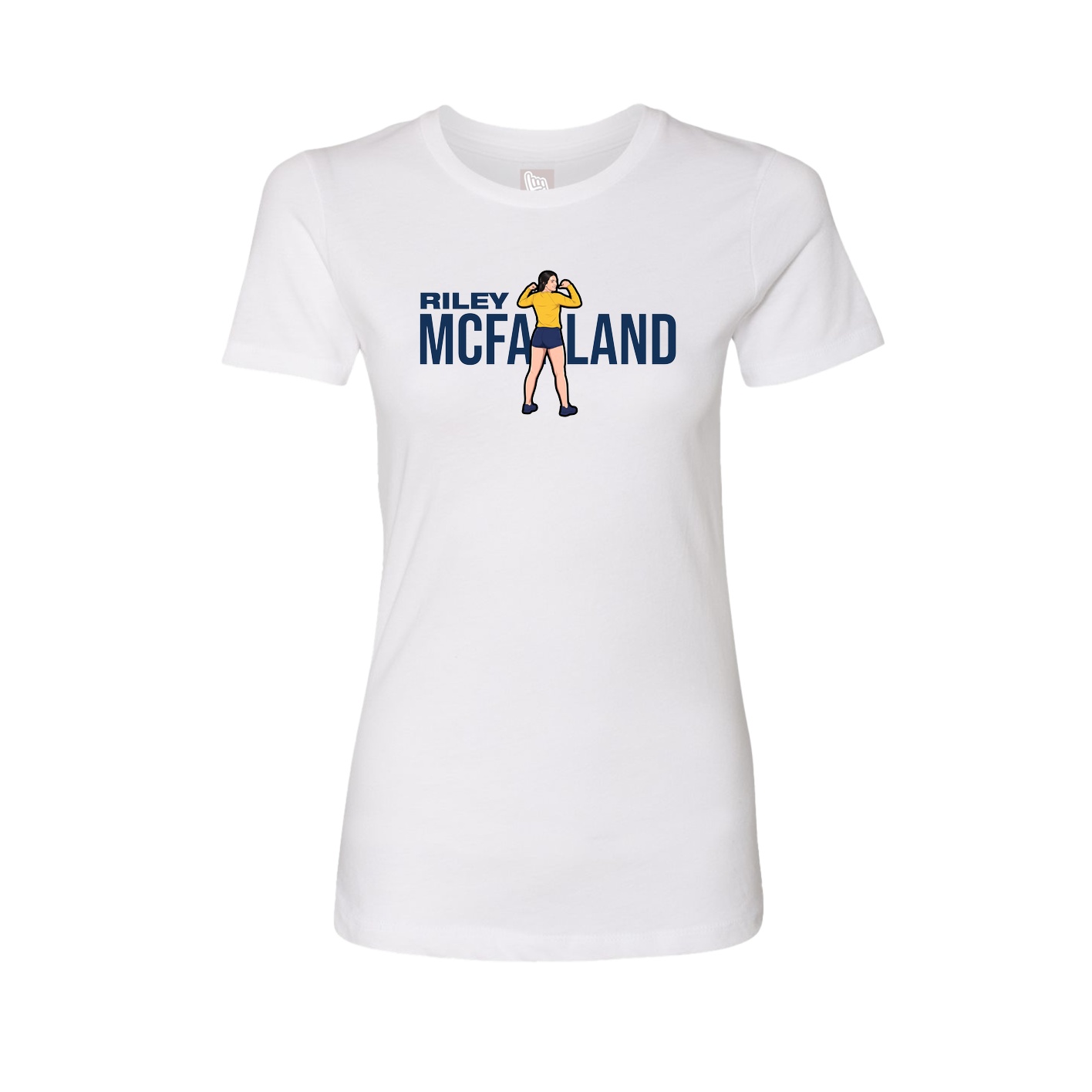 Fitted Women's Tee — Player Name in White