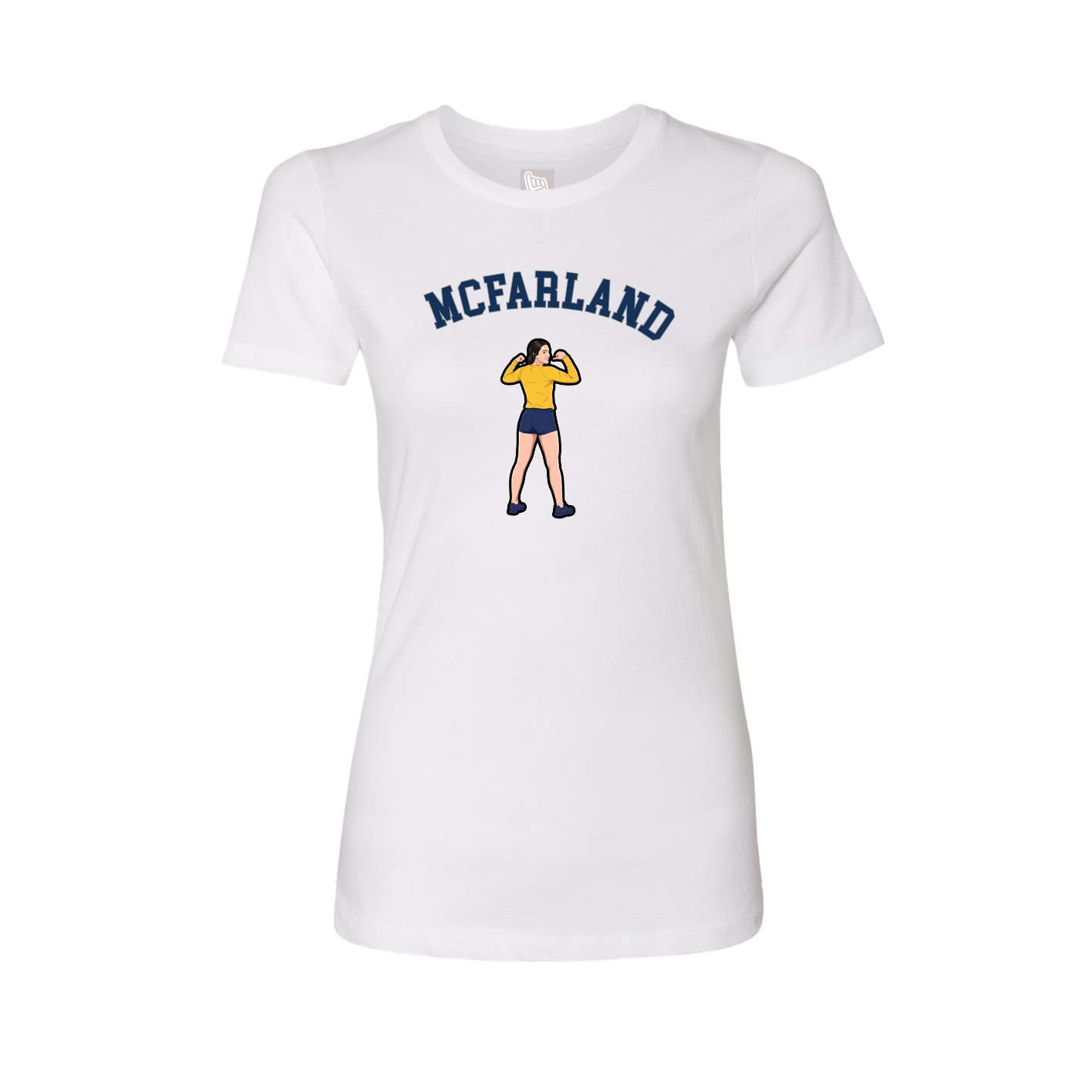 Fitted Women's Tee — Shirsey Arch in White