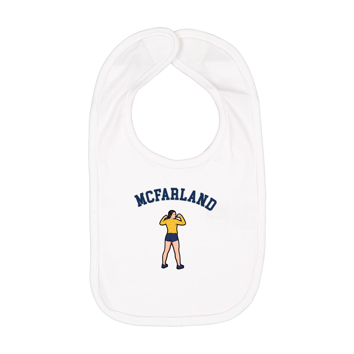 Infant Bib — Shirsey Arch in White