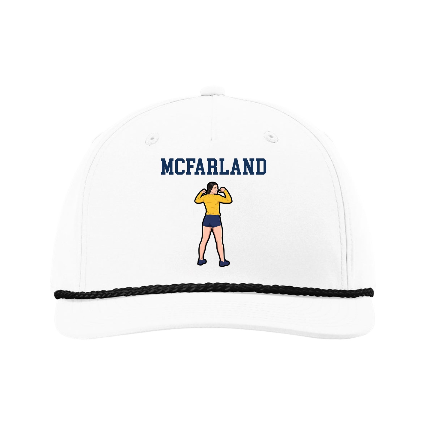 Five-Panel Classic Rope Cap — Shirsey in White