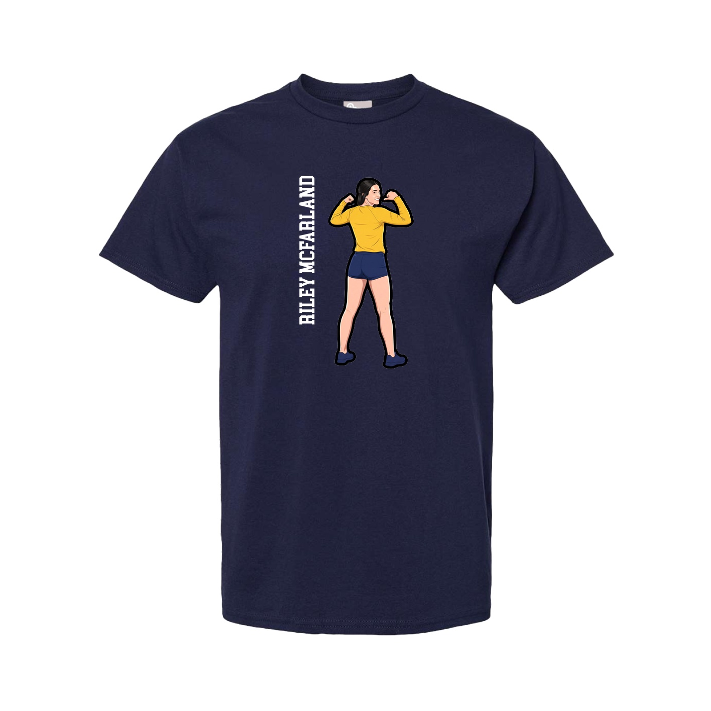 Tee — Name Vertical in Navy