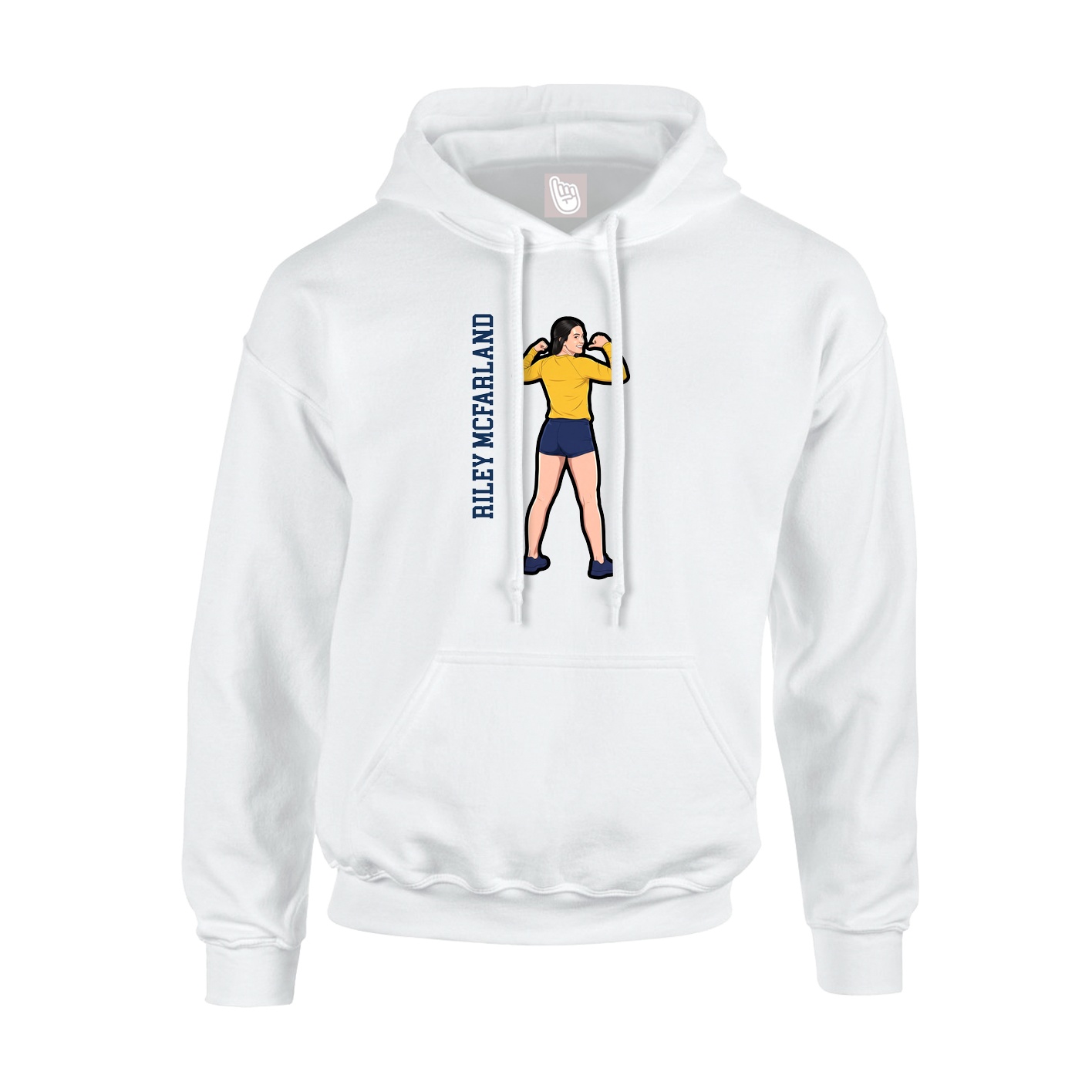 Youth Hoodie — Name Vertical in White