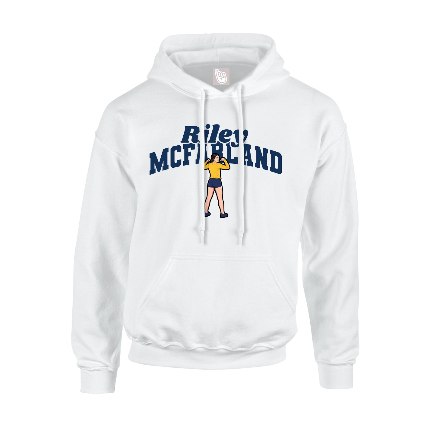 Hoodie — Signature Arch in White
