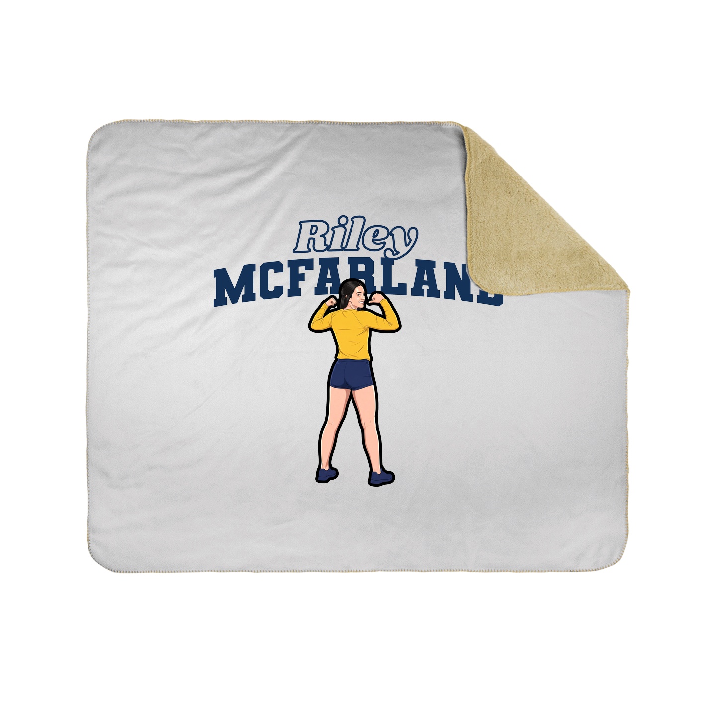Throw Blanket — Name Arch in White