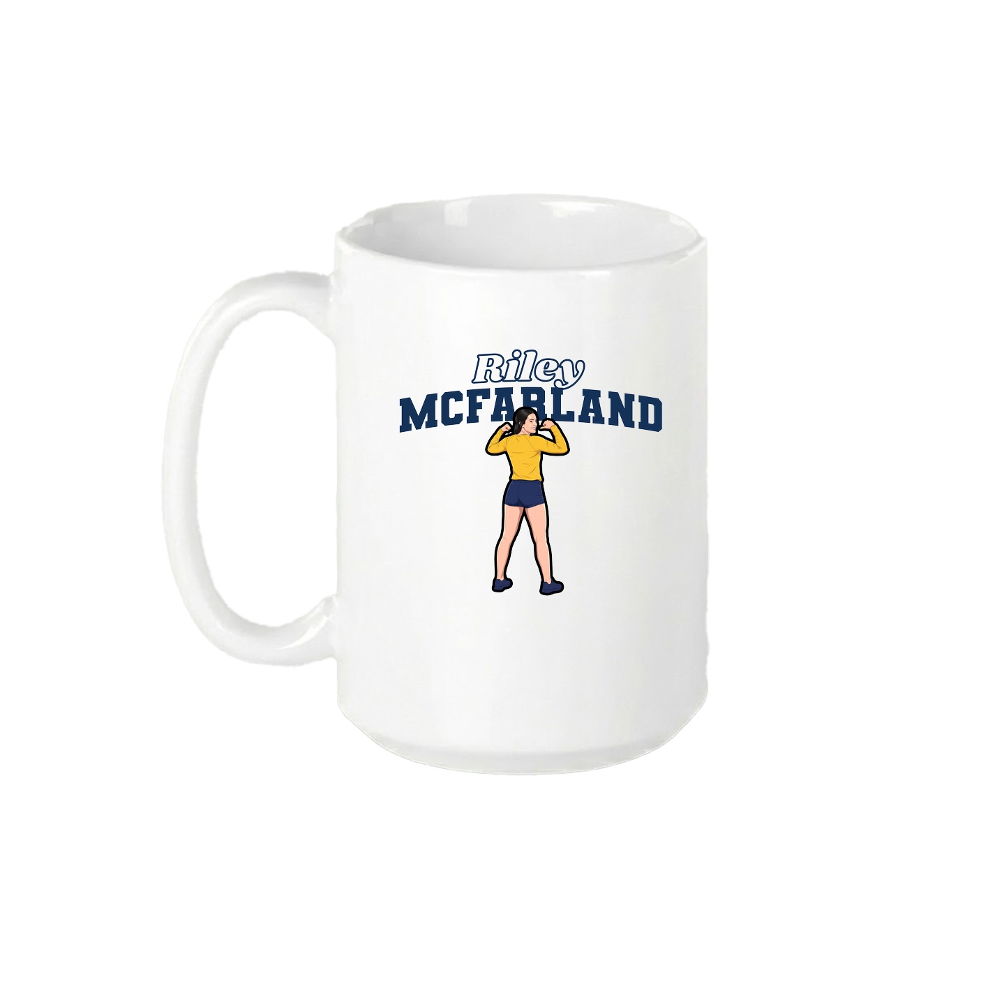 15oz Coffee Mug — Name Arch in White