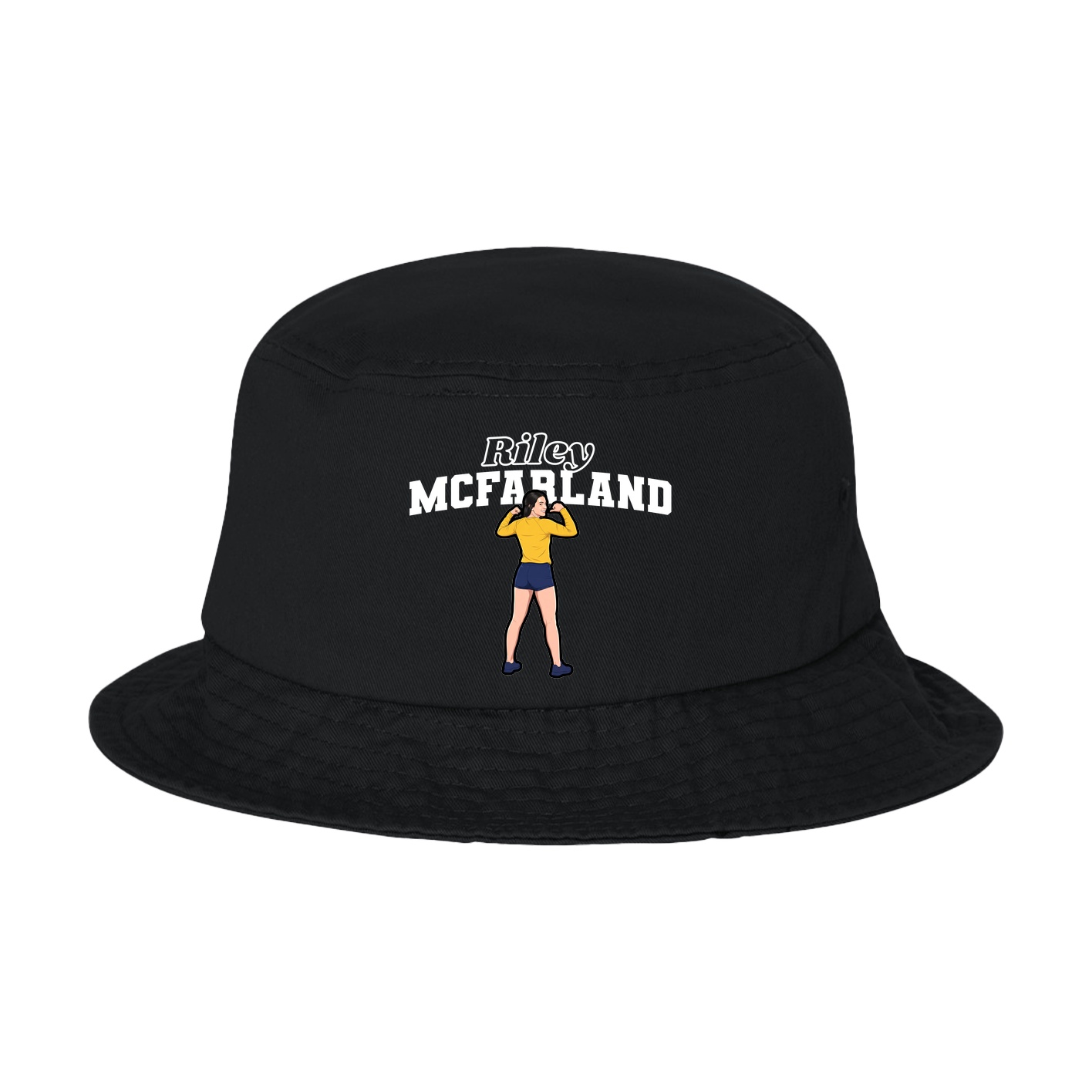 Bucket Cap — Name Arch in Black