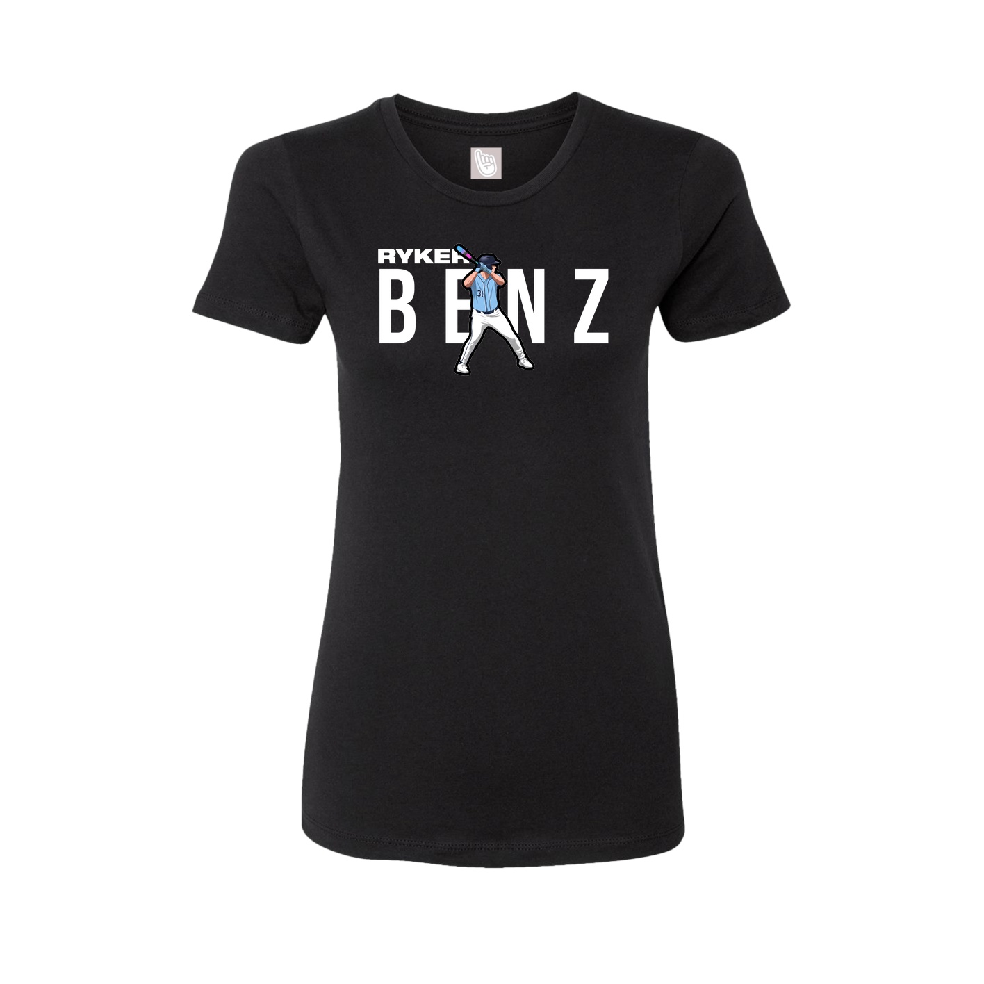 Fitted Women's Tee — Player Name in Black