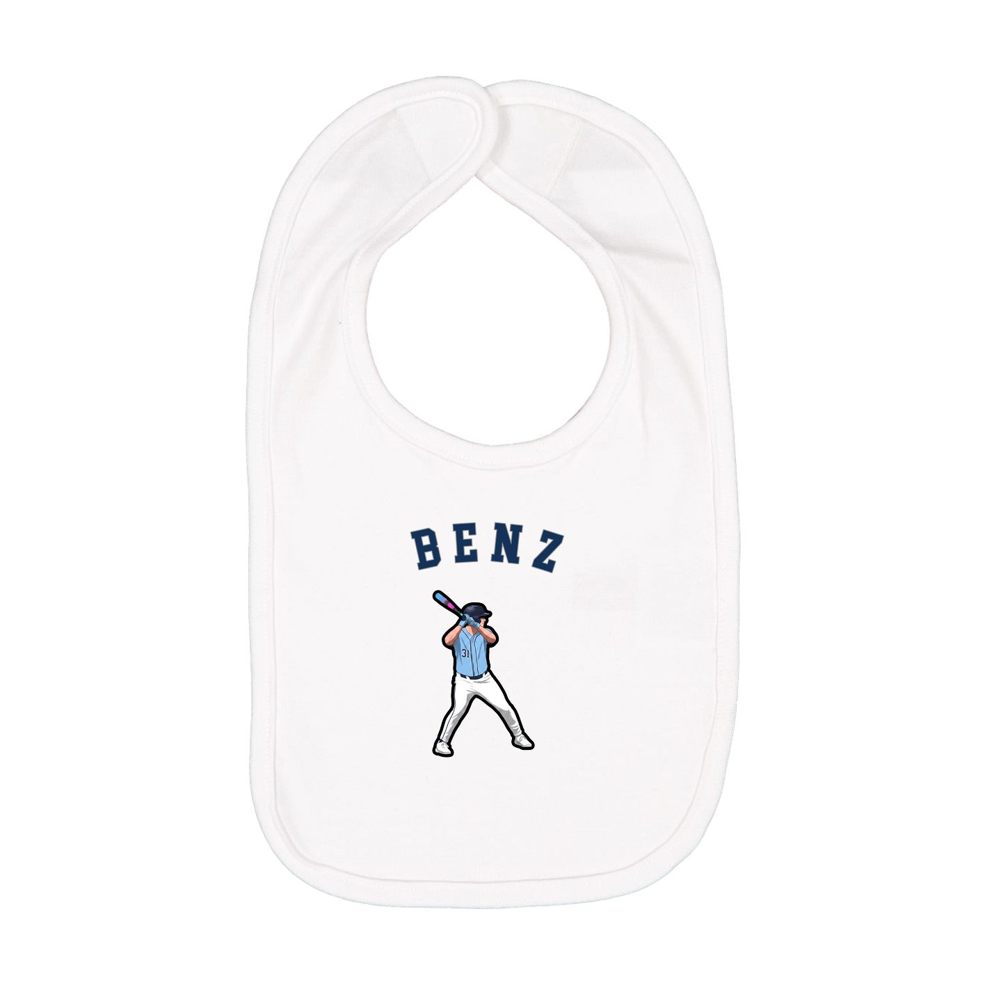 Infant Bib — Shirsey Arch in White