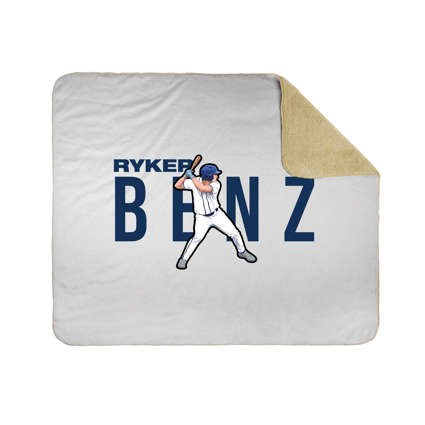 Throw Blanket — Player Name in White