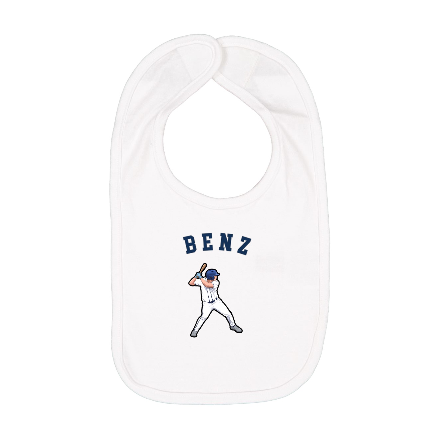 Infant Bib — Shirsey Arch in White