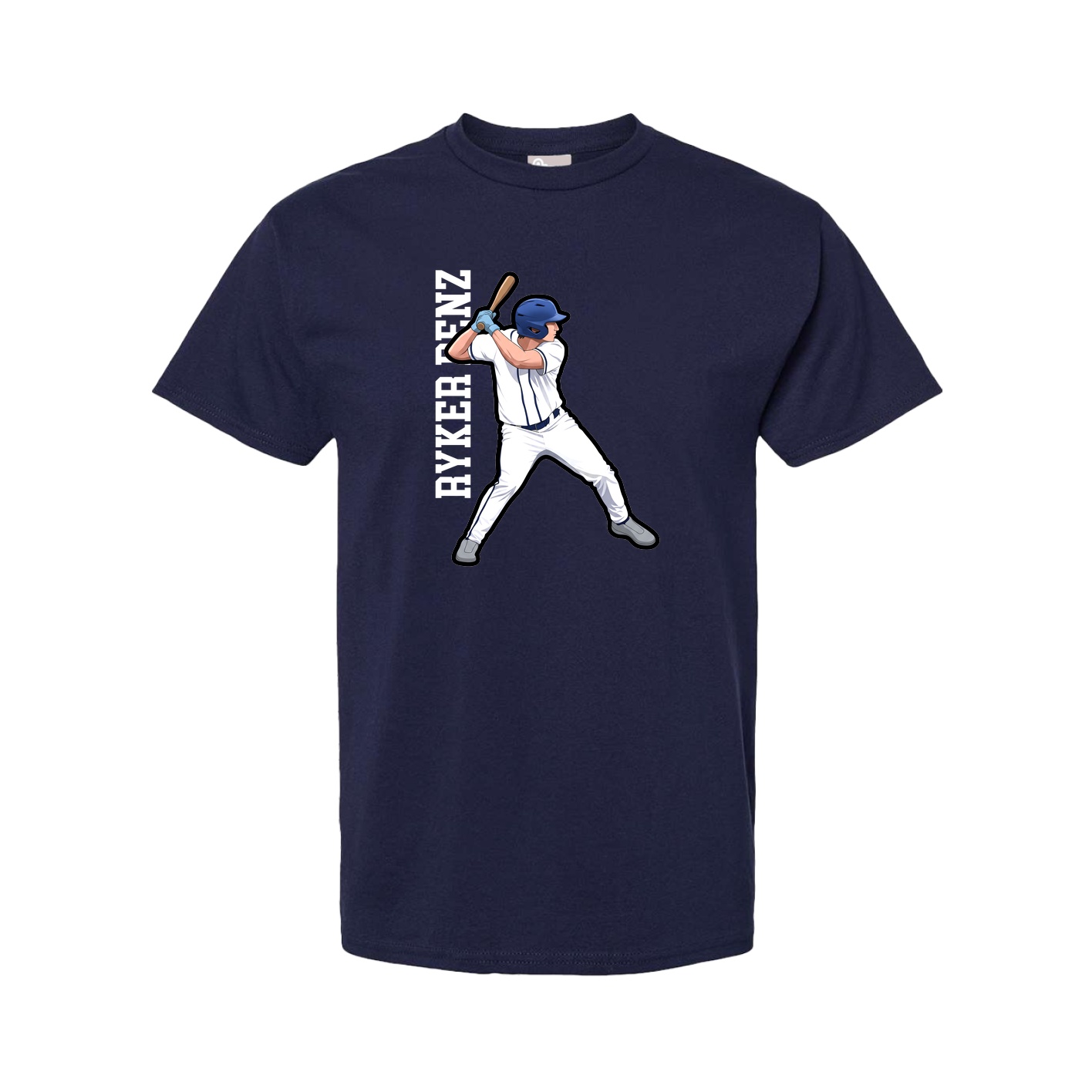 Tee — Name Vertical in Navy