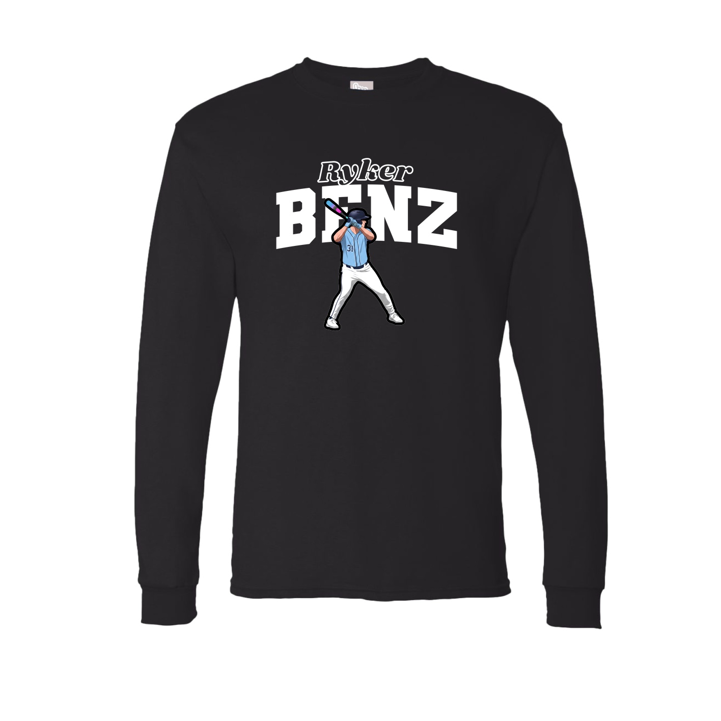 Long Sleeve Tee — Name Arch in Black
