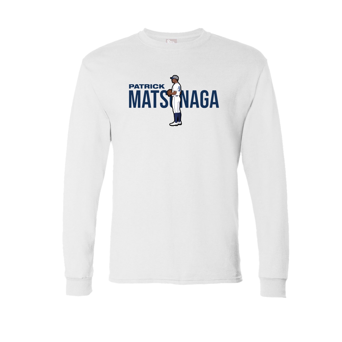 Long Sleeve Tee — Player Name in White
