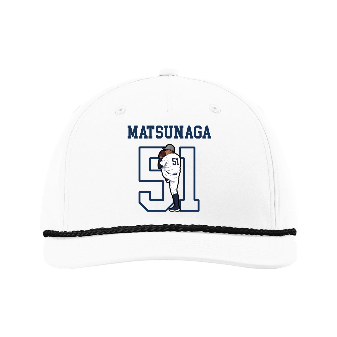 Five-Panel Classic Rope Cap — Shirsey in White