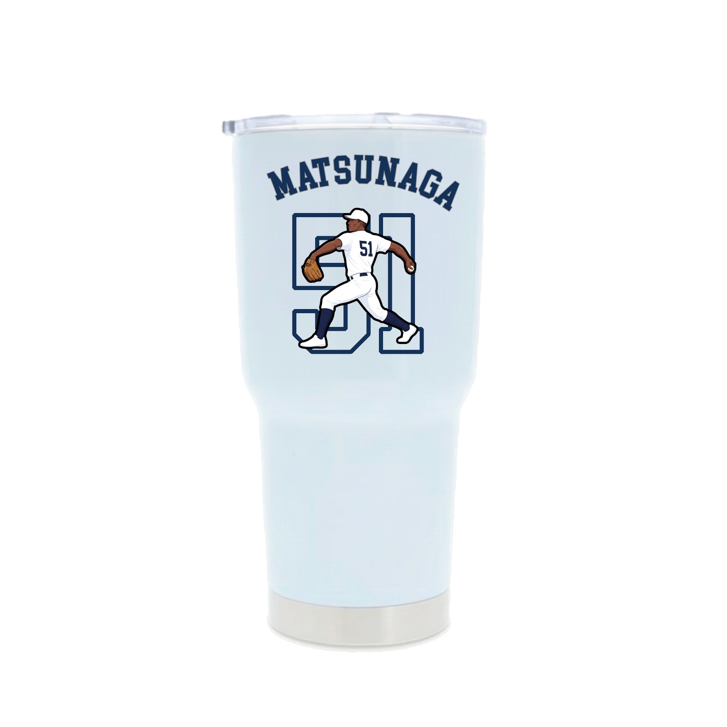 30oz Stainless Steel Tumbler — Shirsey Arch in White