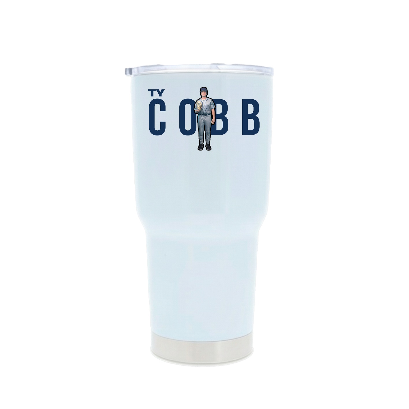 30oz Stainless Steel Tumbler — Player Name in White