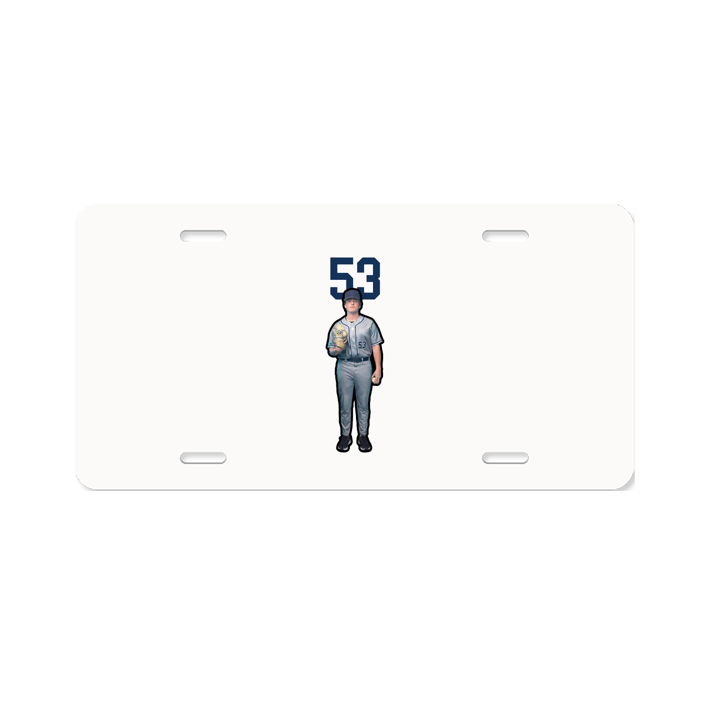 License Plate — Number Top in Classic