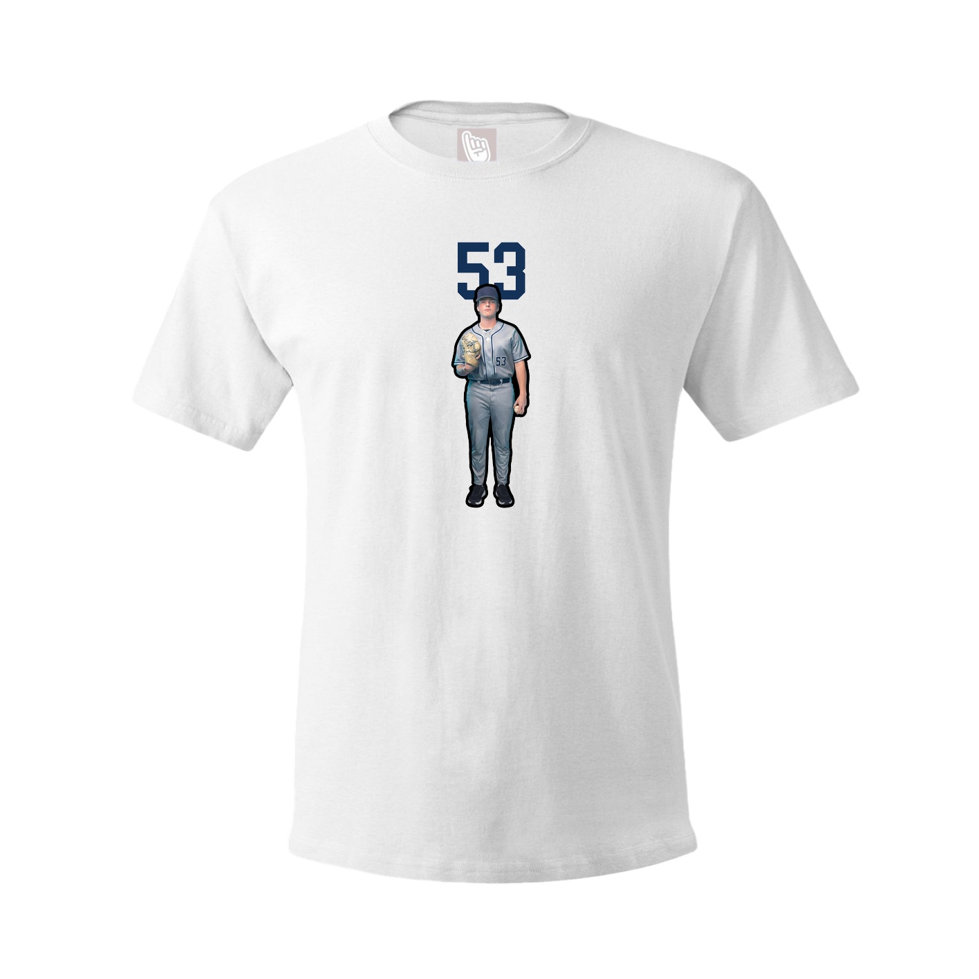 Youth Tee — Number Top in White