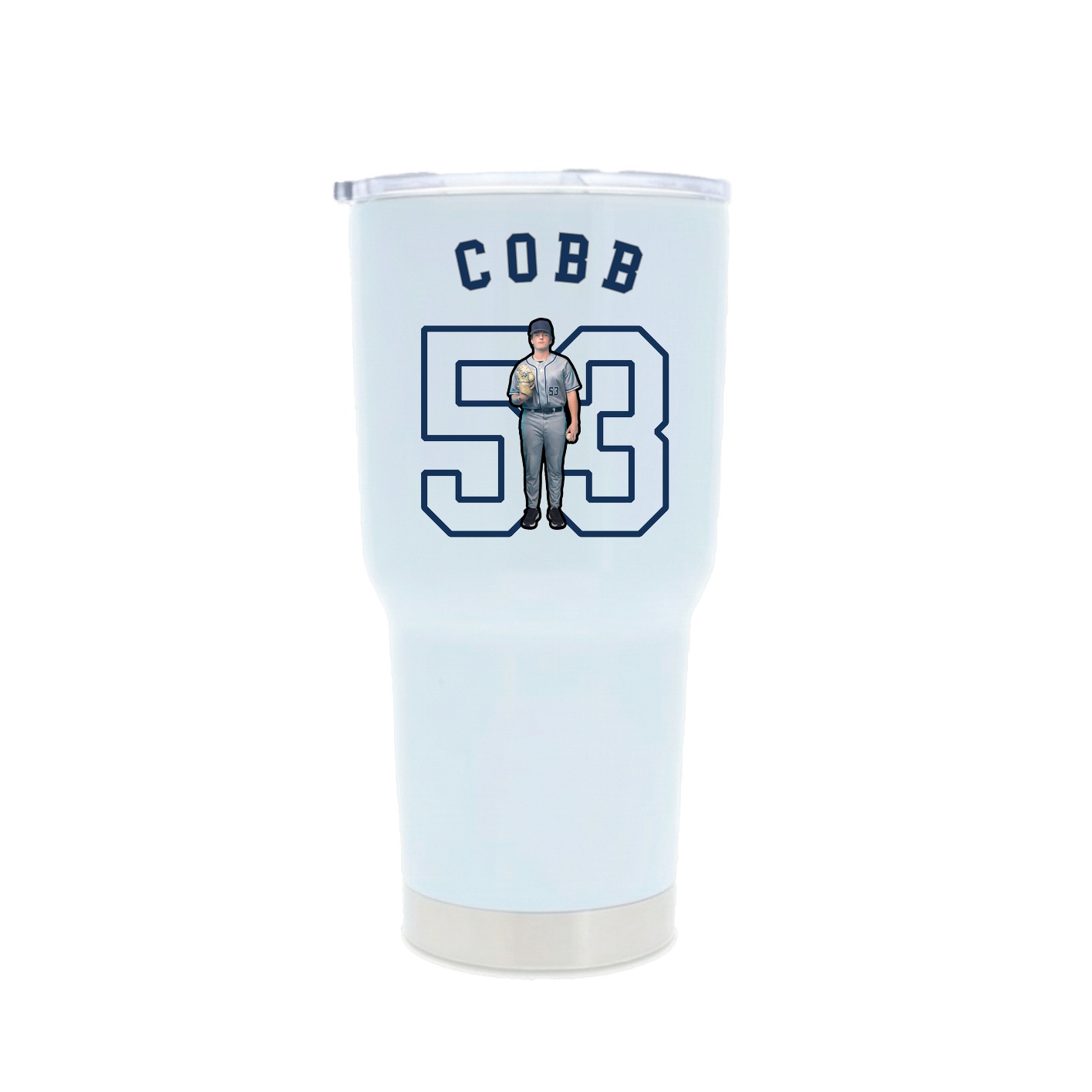 30oz Stainless Steel Tumbler — Shirsey Arch in White