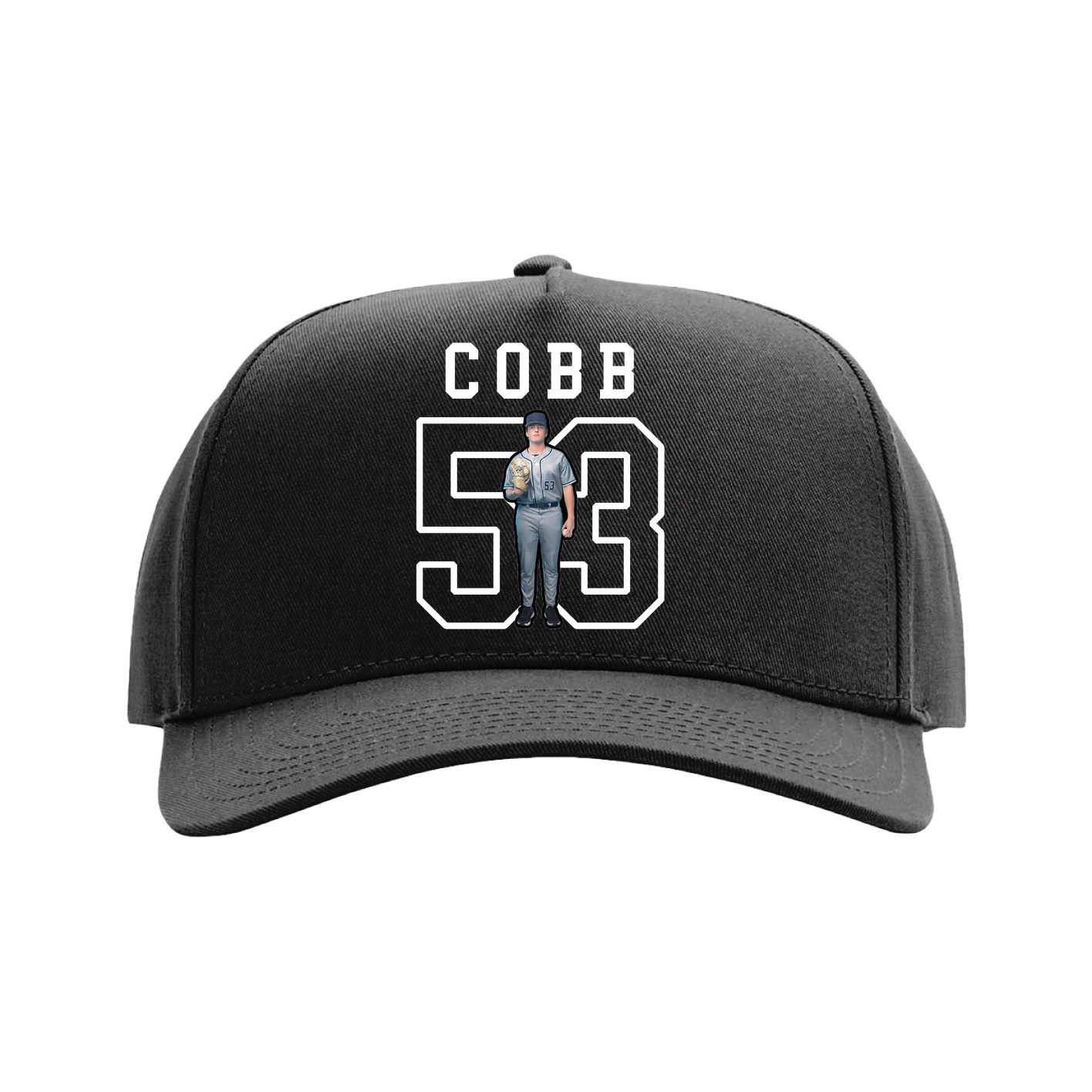Full Fabric Five-Panel Champ Cap — Shirsey in Black