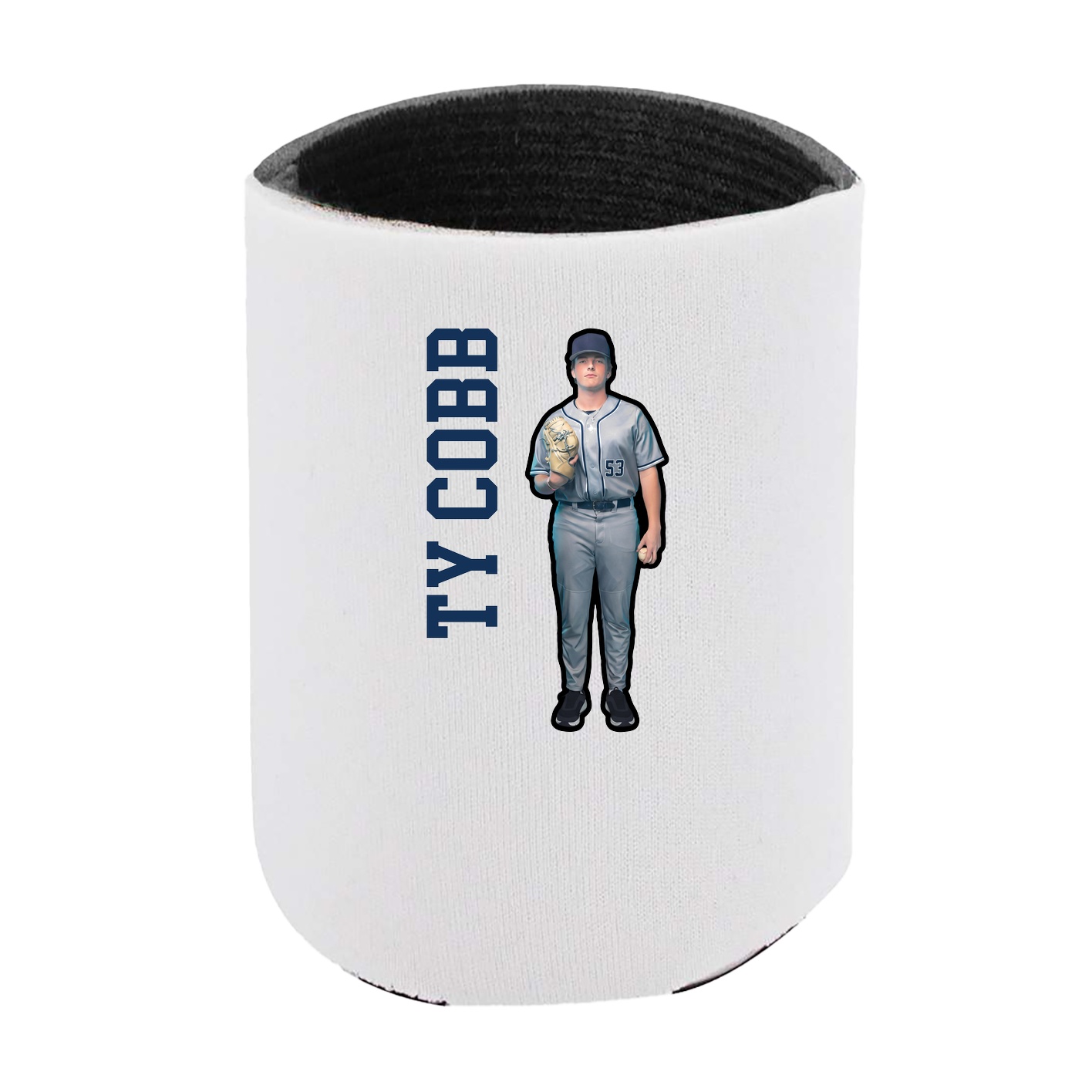 Can Holder — Name Vertical in White