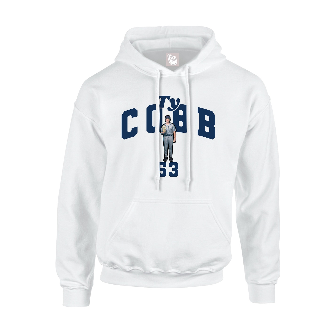 Youth Hoodie — Signature Arch in White