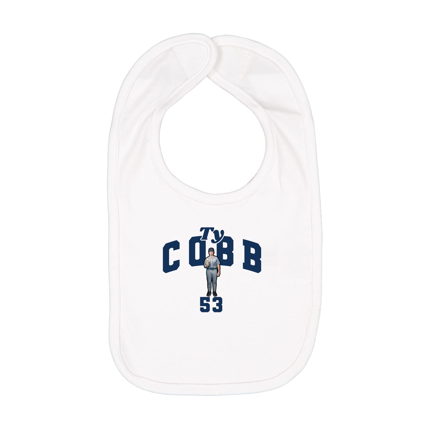 Infant Bib — Signature Arch in White