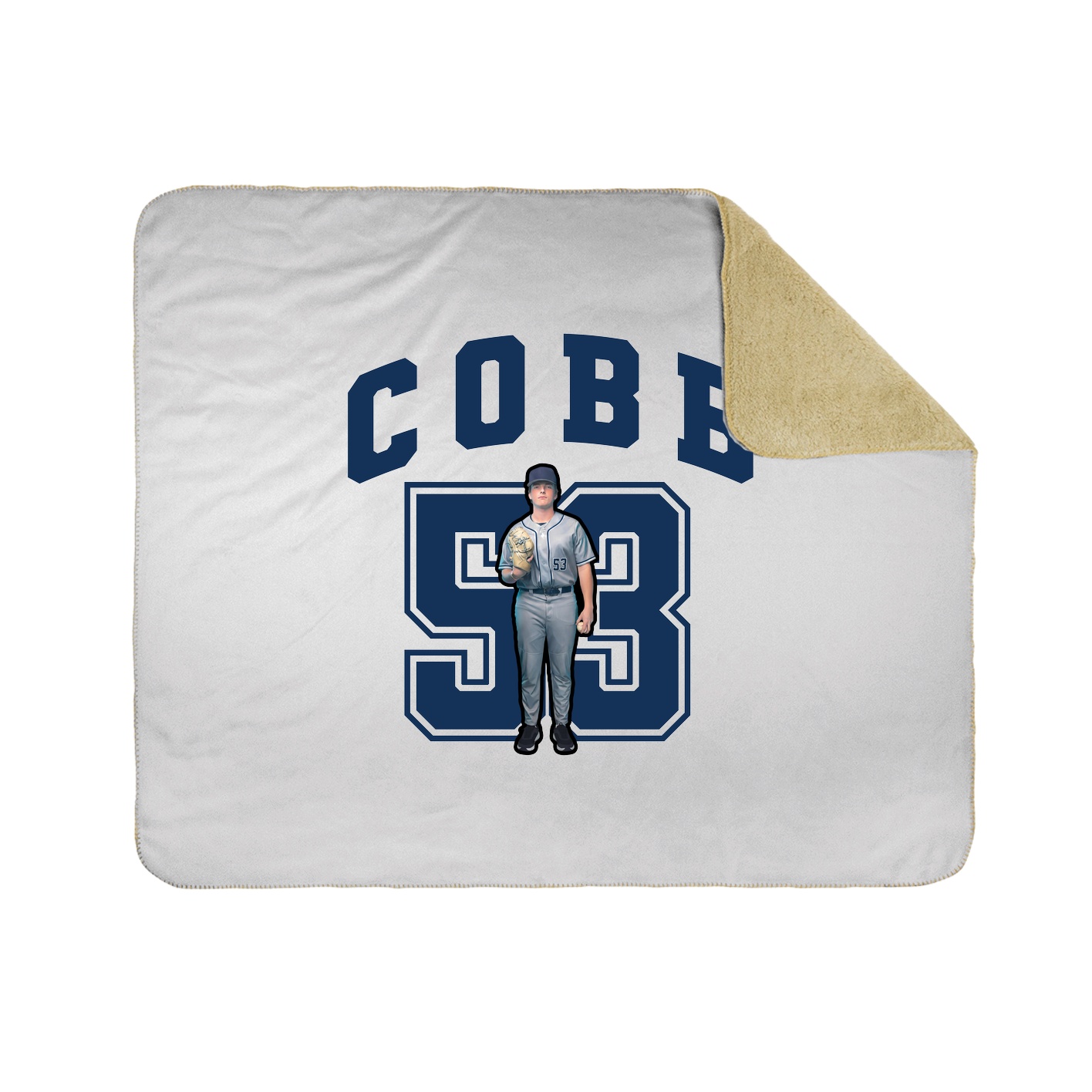 Throw Blanket — Number in White